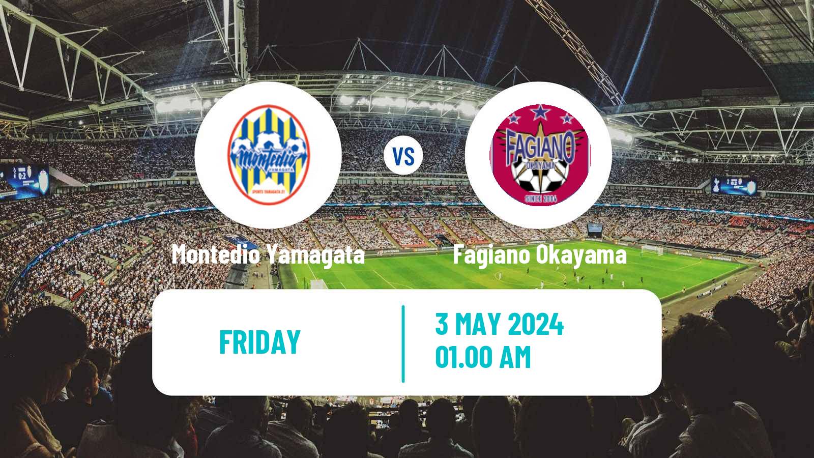 Soccer Japan J2 League Montedio Yamagata - Fagiano Okayama