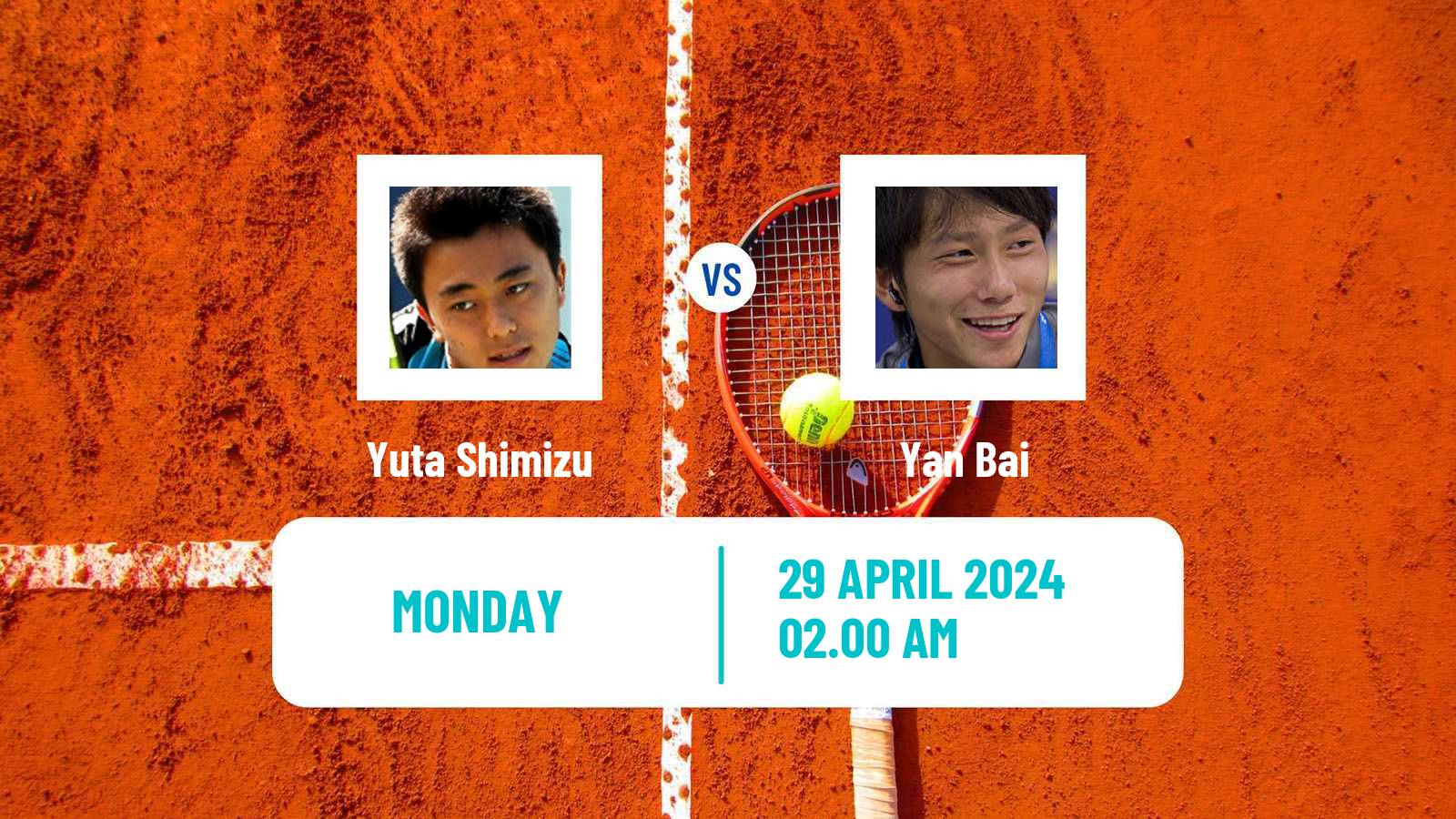 Tennis Guangzhou Challenger Men Yuta Shimizu - Yan Bai