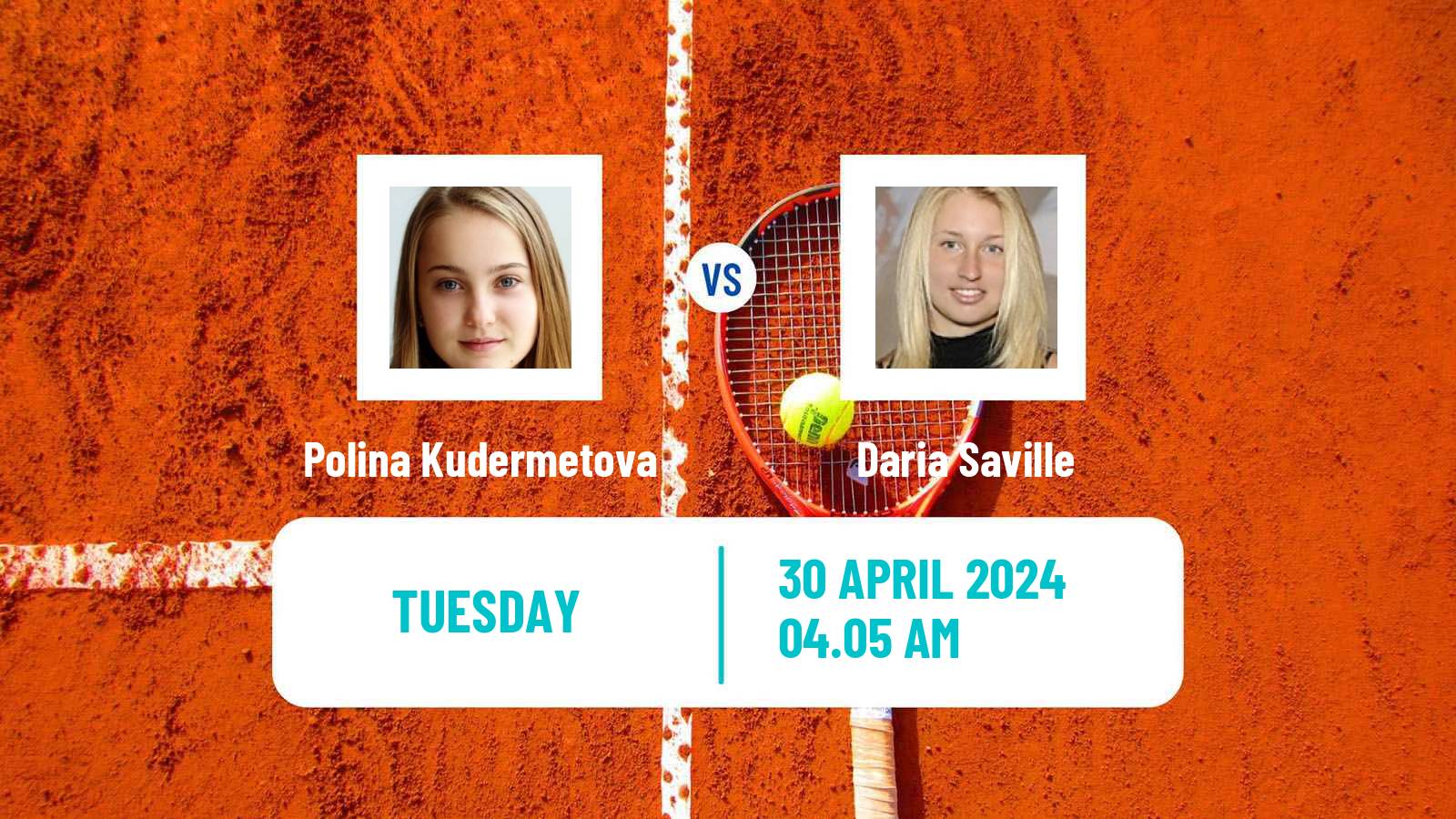 Tennis Saint Malo Challenger Women Polina Kudermetova - Daria Saville