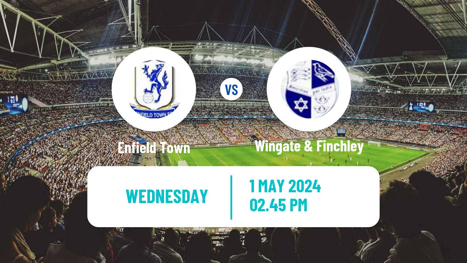 Soccer English Isthmian League Premier Division Enfield Town - Wingate & Finchley