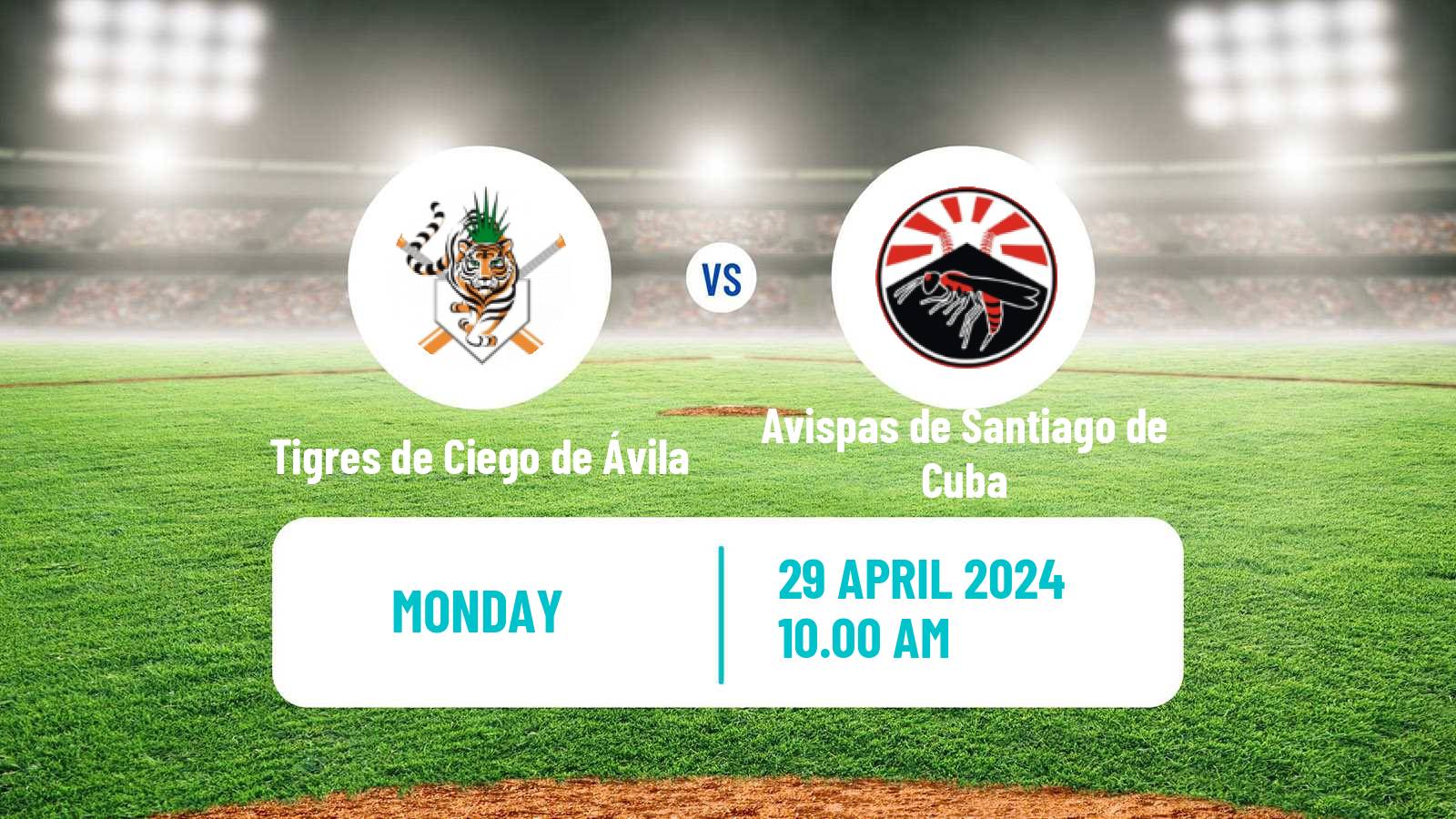 Baseball Cuba Serie Nacional Baseball Tigres de Ciego de Ávila - Avispas de Santiago de Cuba