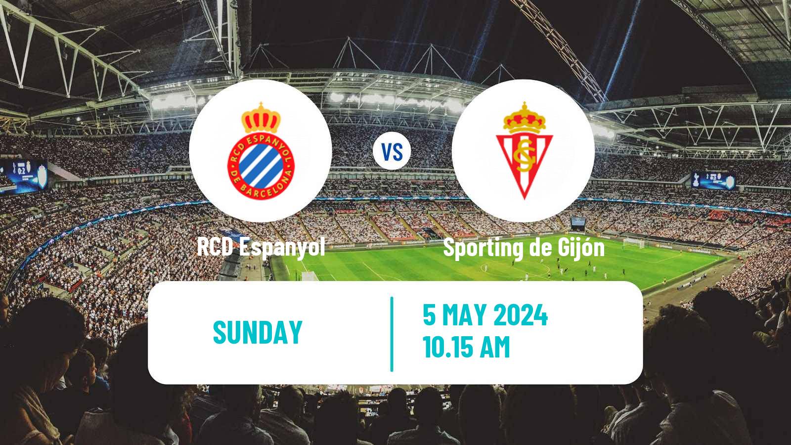Soccer Spanish LaLiga2 Espanyol - Sporting de Gijón