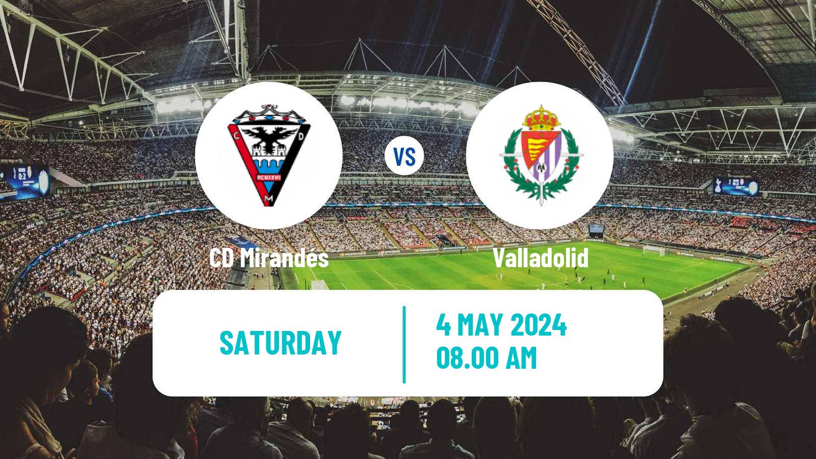Soccer Spanish LaLiga2 Mirandés - Valladolid