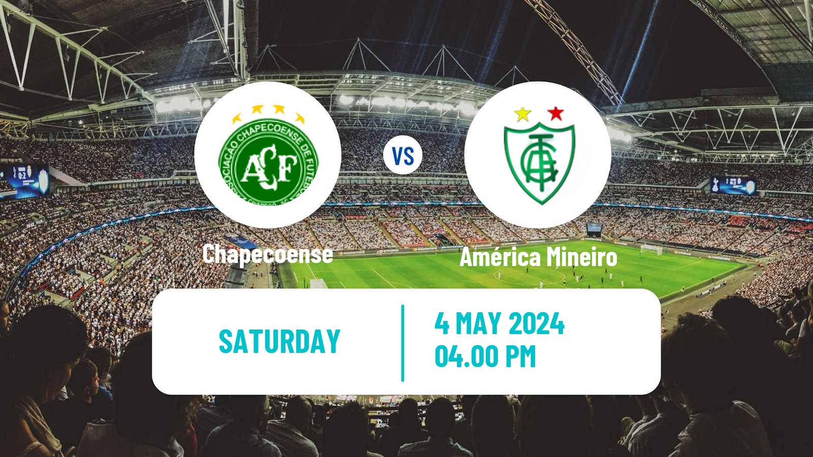 Soccer Brazilian Serie B Chapecoense - América Mineiro