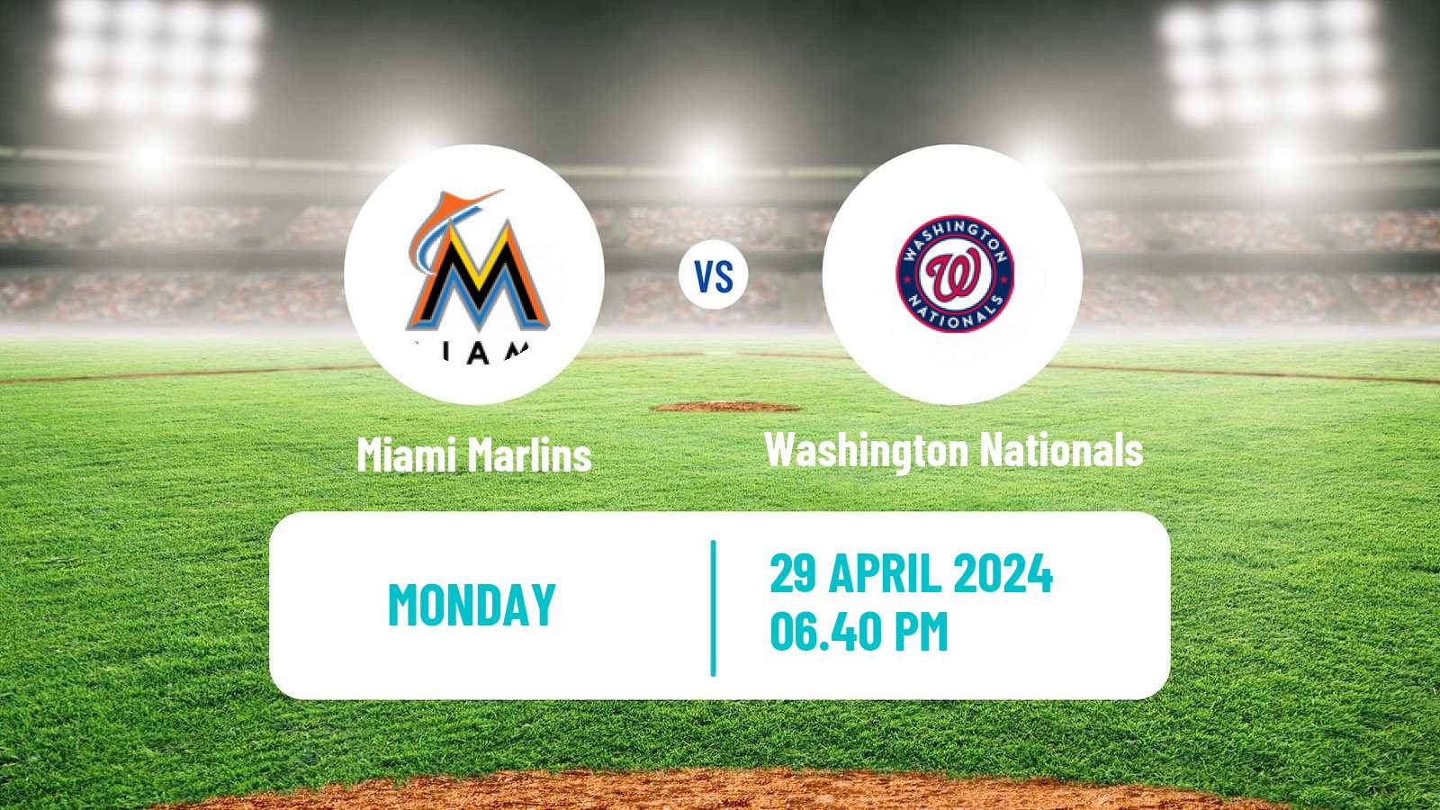 Baseball MLB Miami Marlins - Washington Nationals