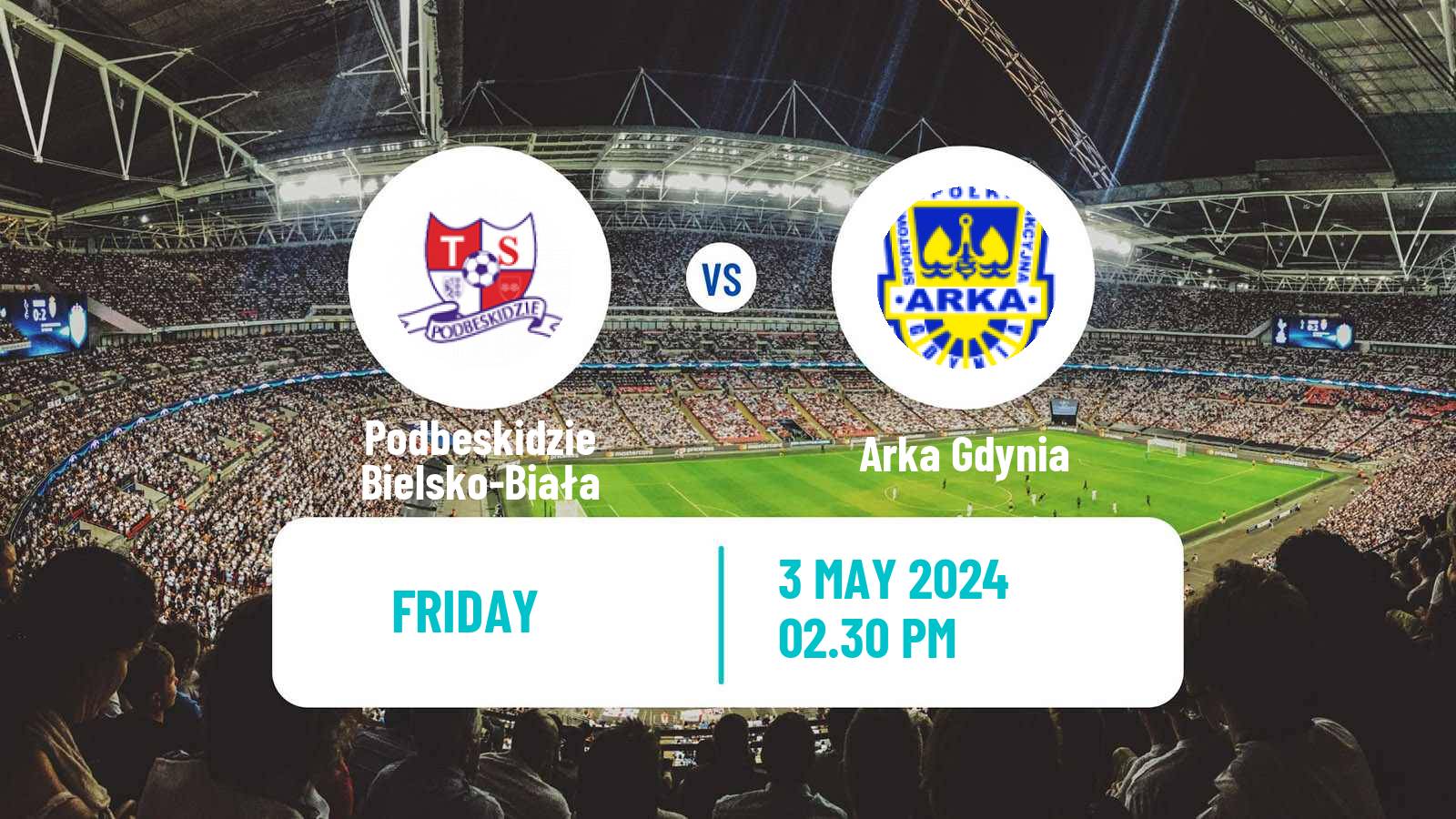 Soccer Polish Division 1 Podbeskidzie Bielsko-Biała - Arka Gdynia