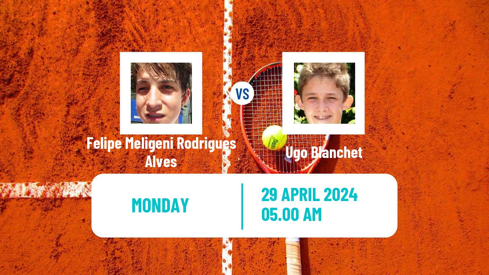 Tennis Aix En Provence Challenger Men Felipe Meligeni Rodrigues Alves - Ugo Blanchet