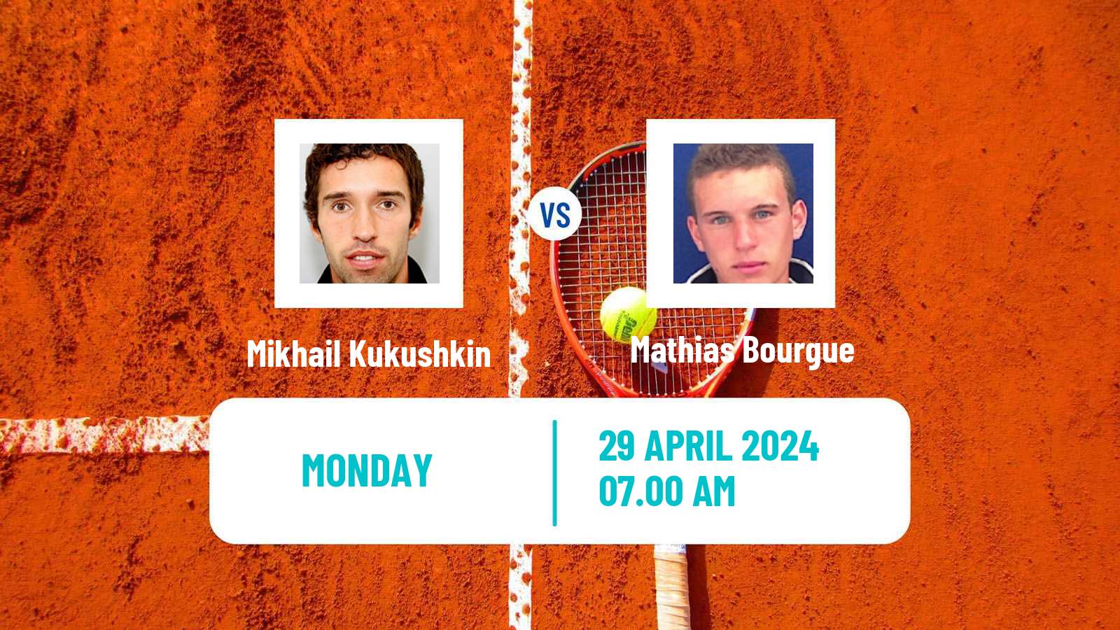 Tennis Aix En Provence Challenger Men Mikhail Kukushkin - Mathias Bourgue