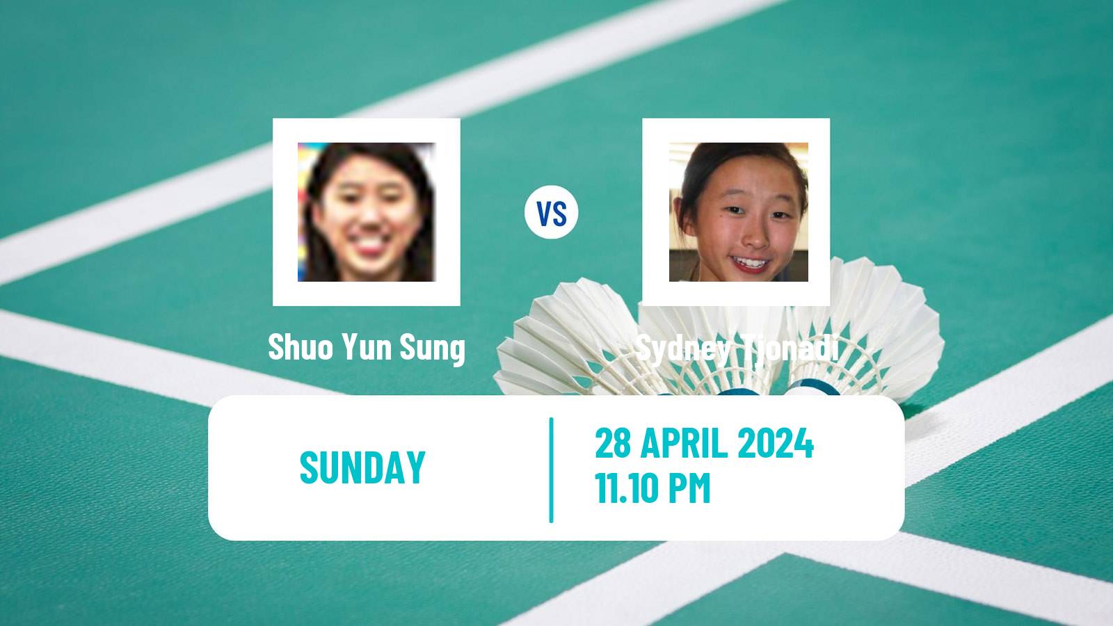Badminton BWF Uber Cup Women Shuo Yun Sung - Sydney Tjonadi