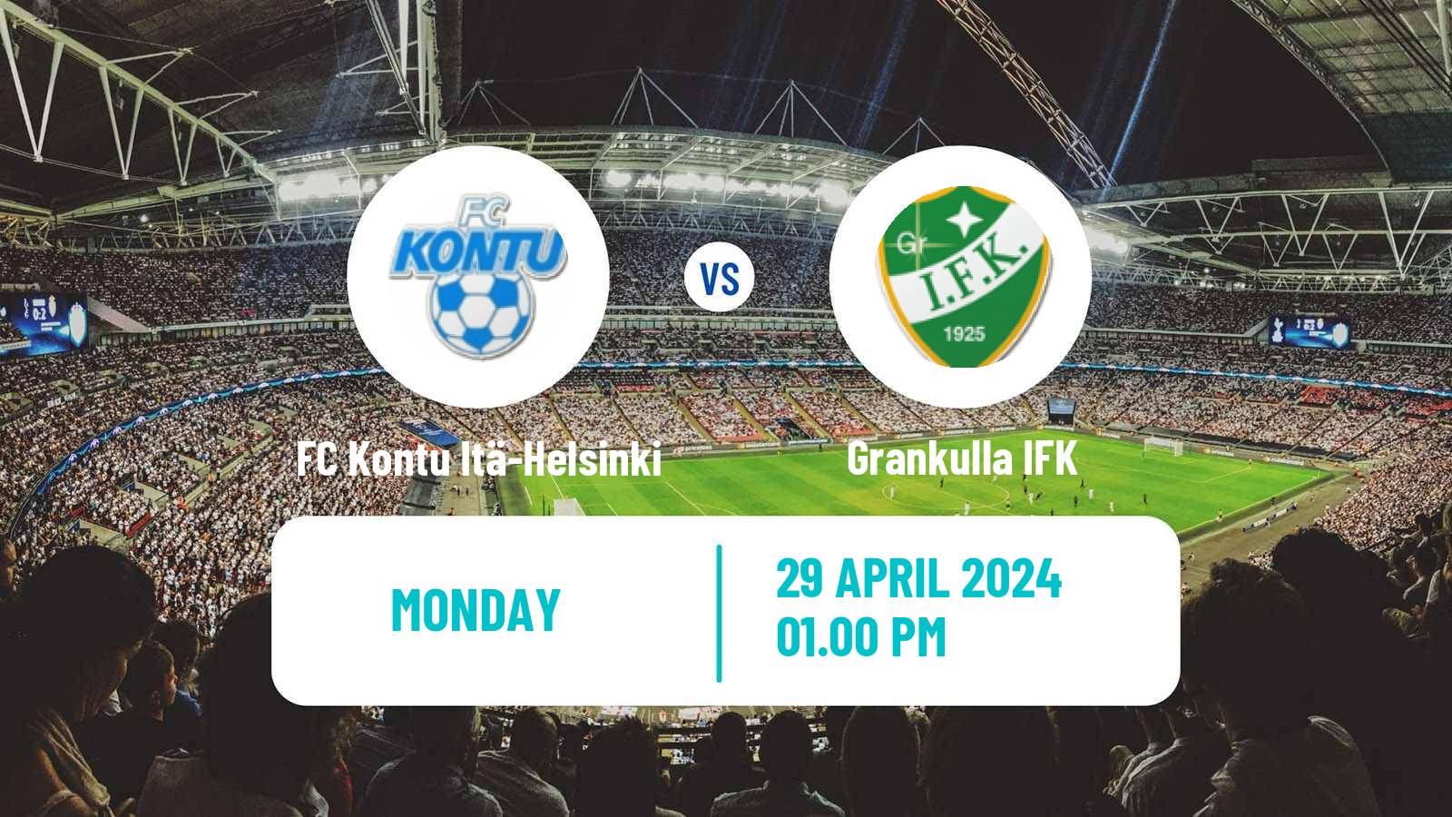 Soccer Finnish Cup FC Kontu Itä-Helsinki - Grankulla IFK