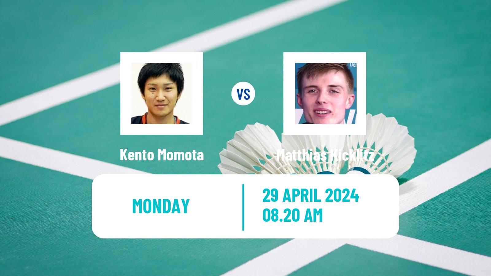 Badminton BWF Thomas Cup Men Kento Momota - Matthias Kicklitz