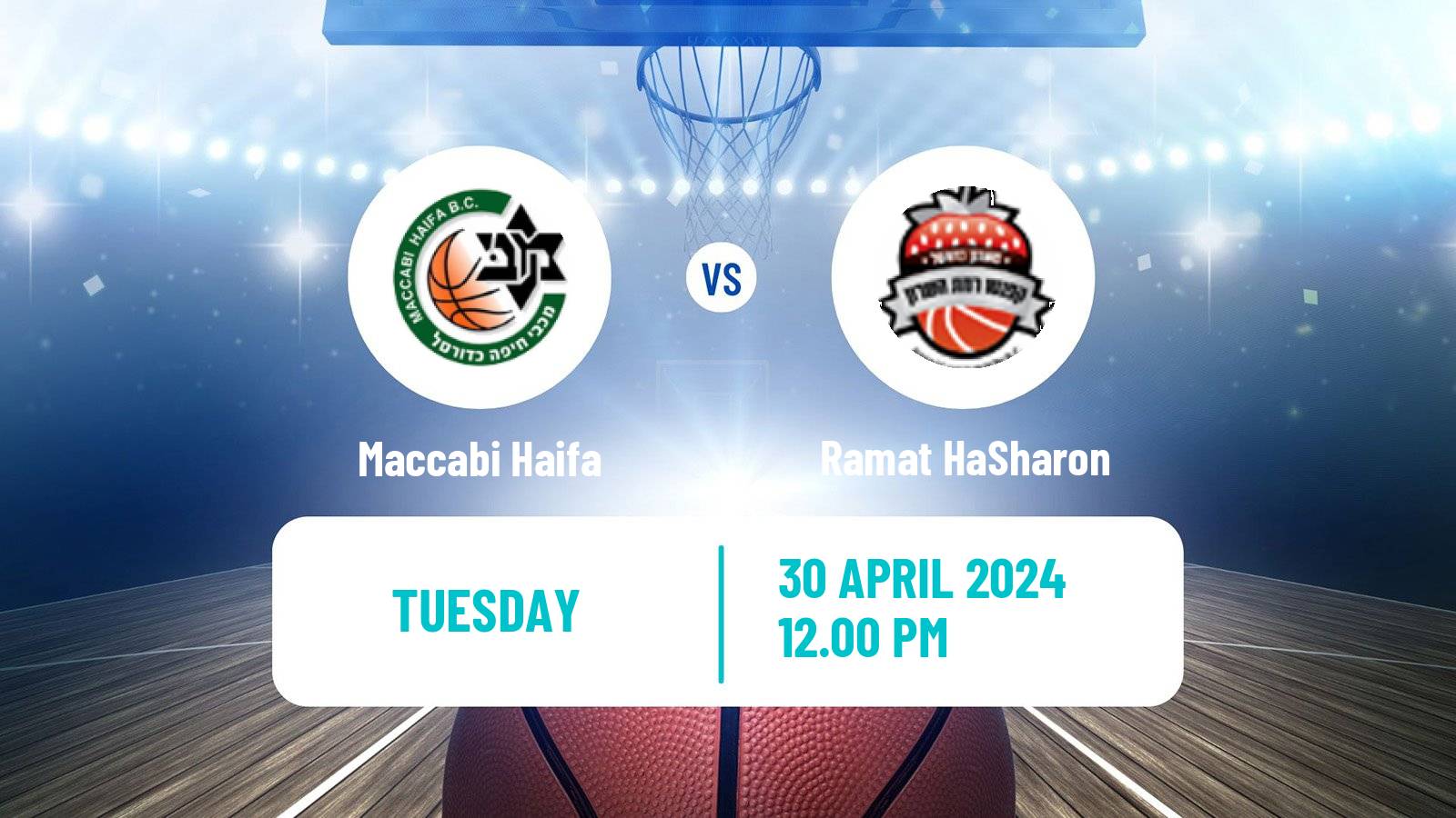 Basketball Israeli Liga Leumit Basketball Maccabi Haifa - Ramat HaSharon