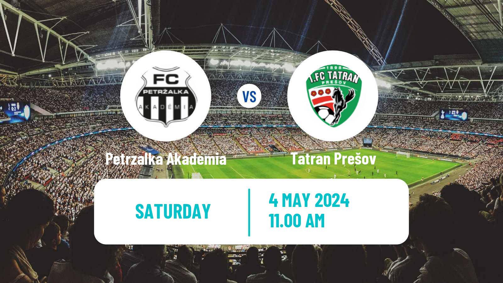 Soccer Slovak 2 Liga Petrzalka Akademia - Tatran Prešov