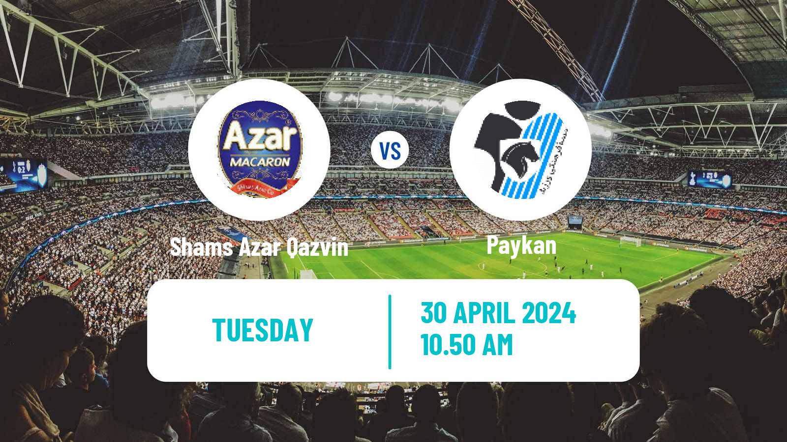 Soccer Iran Pro League Shams Azar Qazvin - Paykan