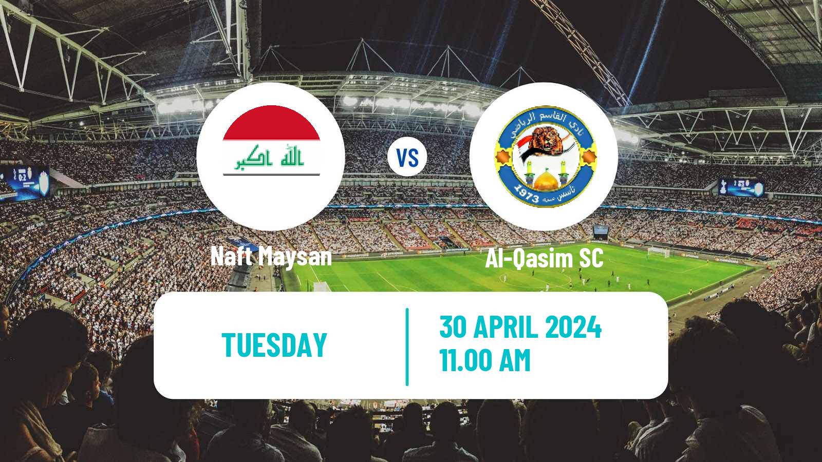 Soccer Iraqi Premier League Naft Maysan - Al-Qasim