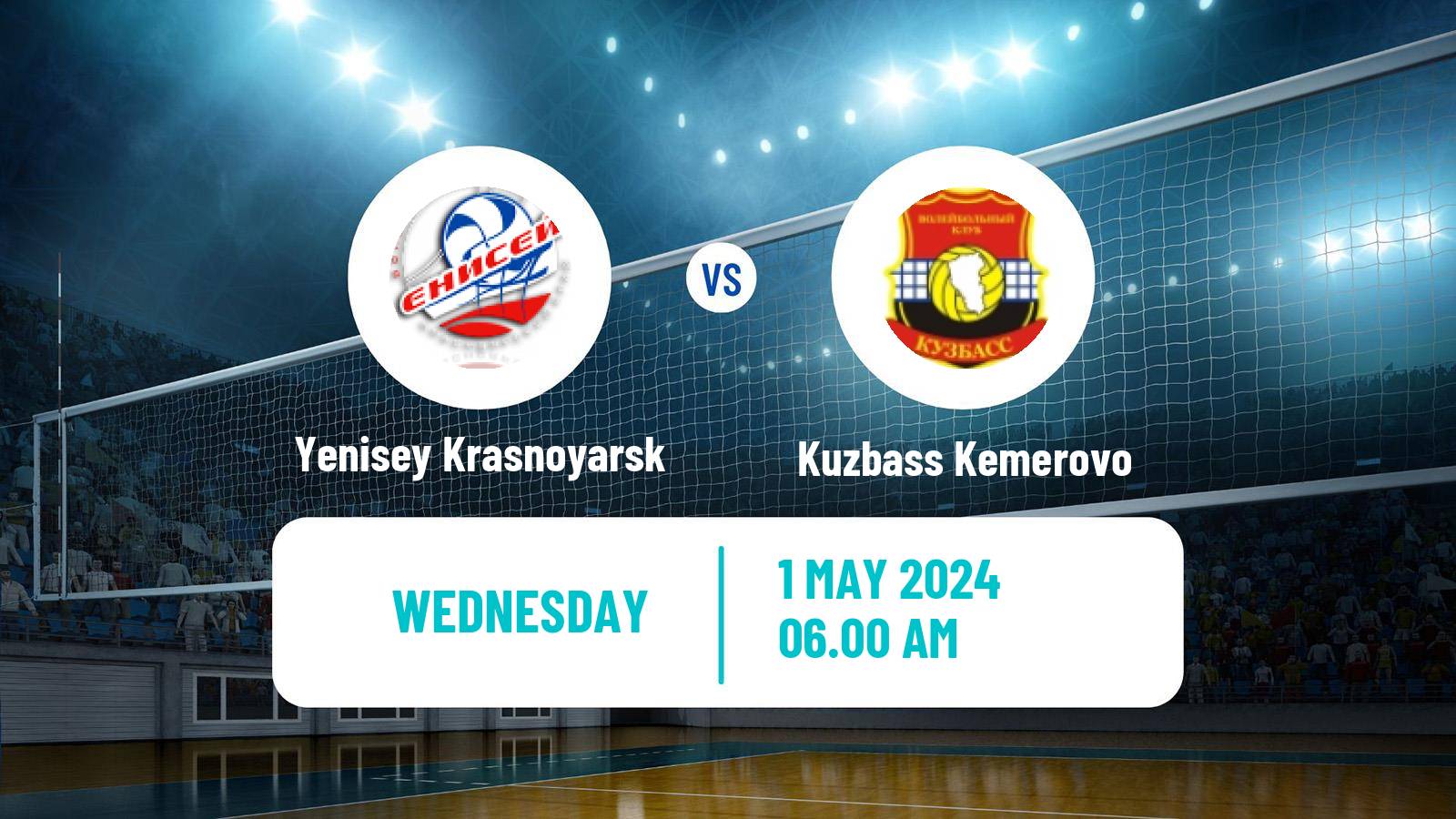 Volleyball Russian Super League Volleyball Yenisey Krasnoyarsk - Kuzbass Kemerovo