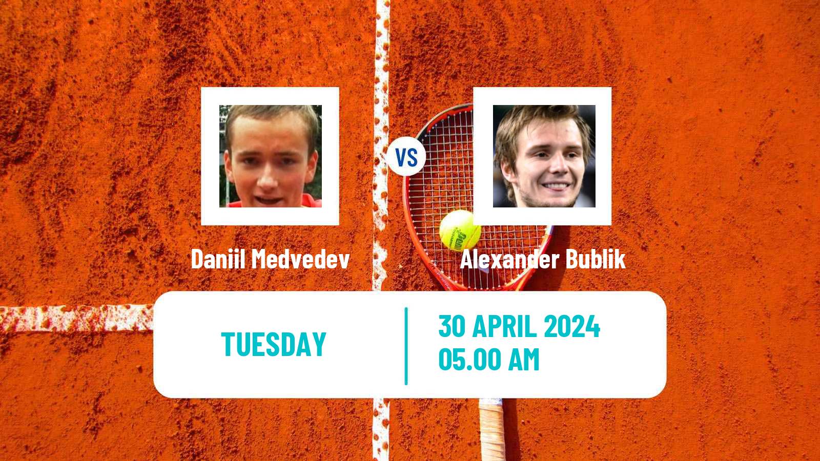 Tennis ATP Madrid Daniil Medvedev - Alexander Bublik
