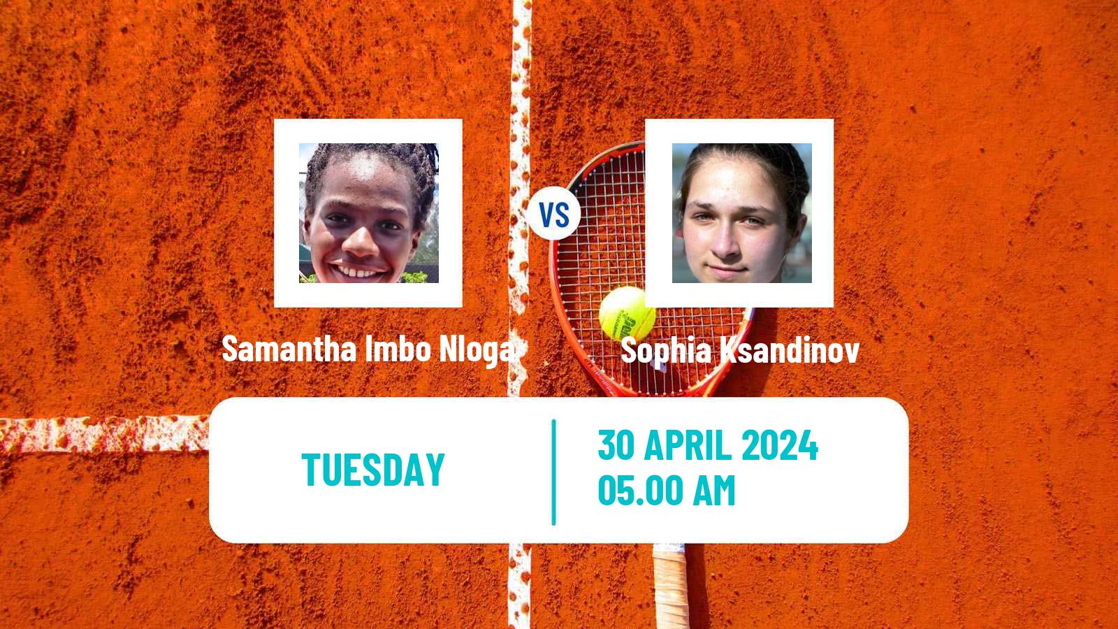 Tennis ITF W35 Hammamet 7 Women Samantha Imbo Nloga - Sophia Ksandinov