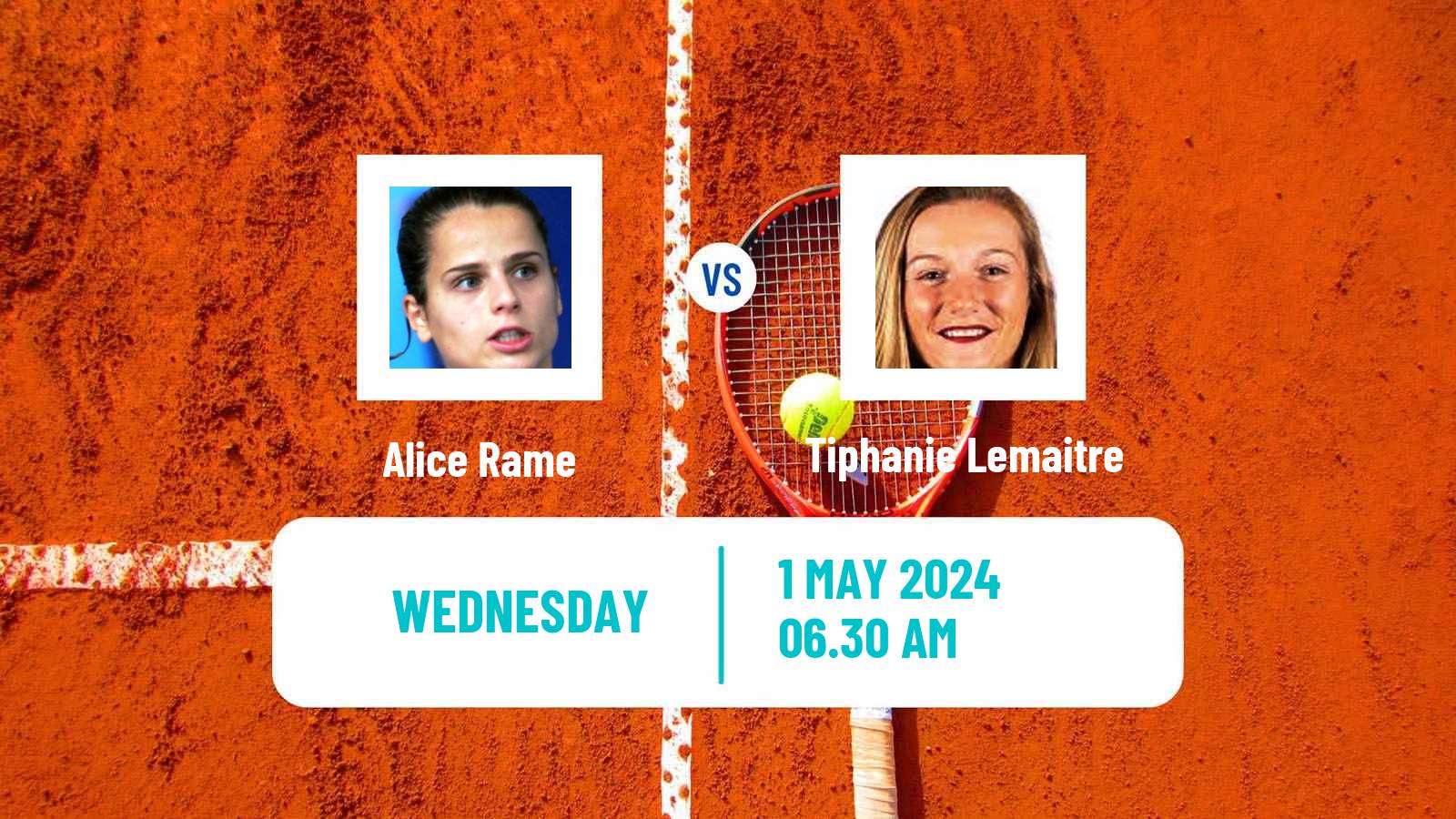 Tennis ITF W35 Hammamet 7 Women Alice Rame - Tiphanie Lemaitre