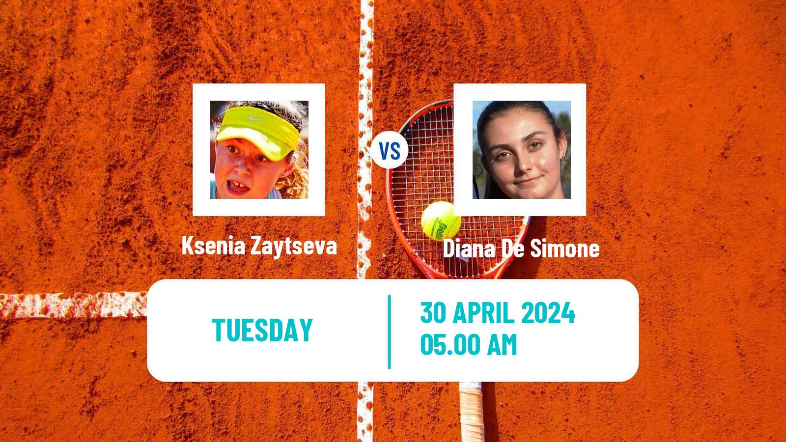 Tennis ITF W35 Hammamet 7 Women Ksenia Zaytseva - Diana De Simone