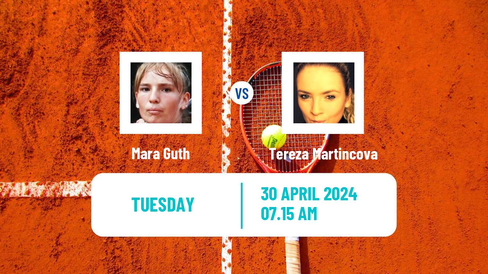 Tennis ITF W100 Wiesbaden Women 2024 Mara Guth - Tereza Martincova