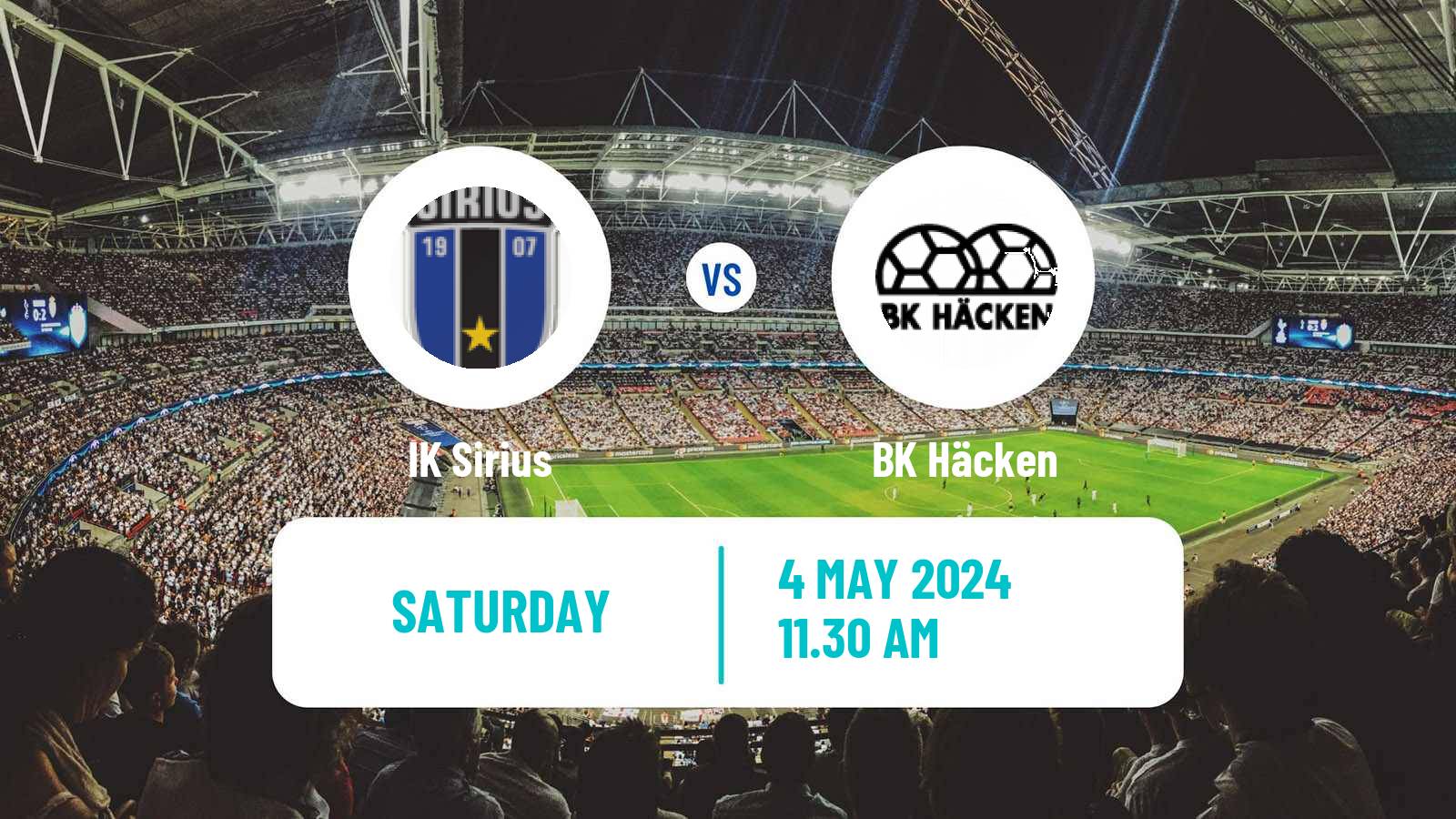 Soccer Swedish Allsvenskan Sirius - Häcken