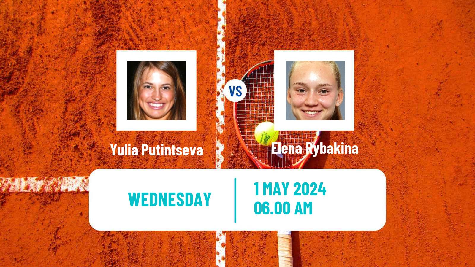 Tennis WTA Madrid Yulia Putintseva - Elena Rybakina