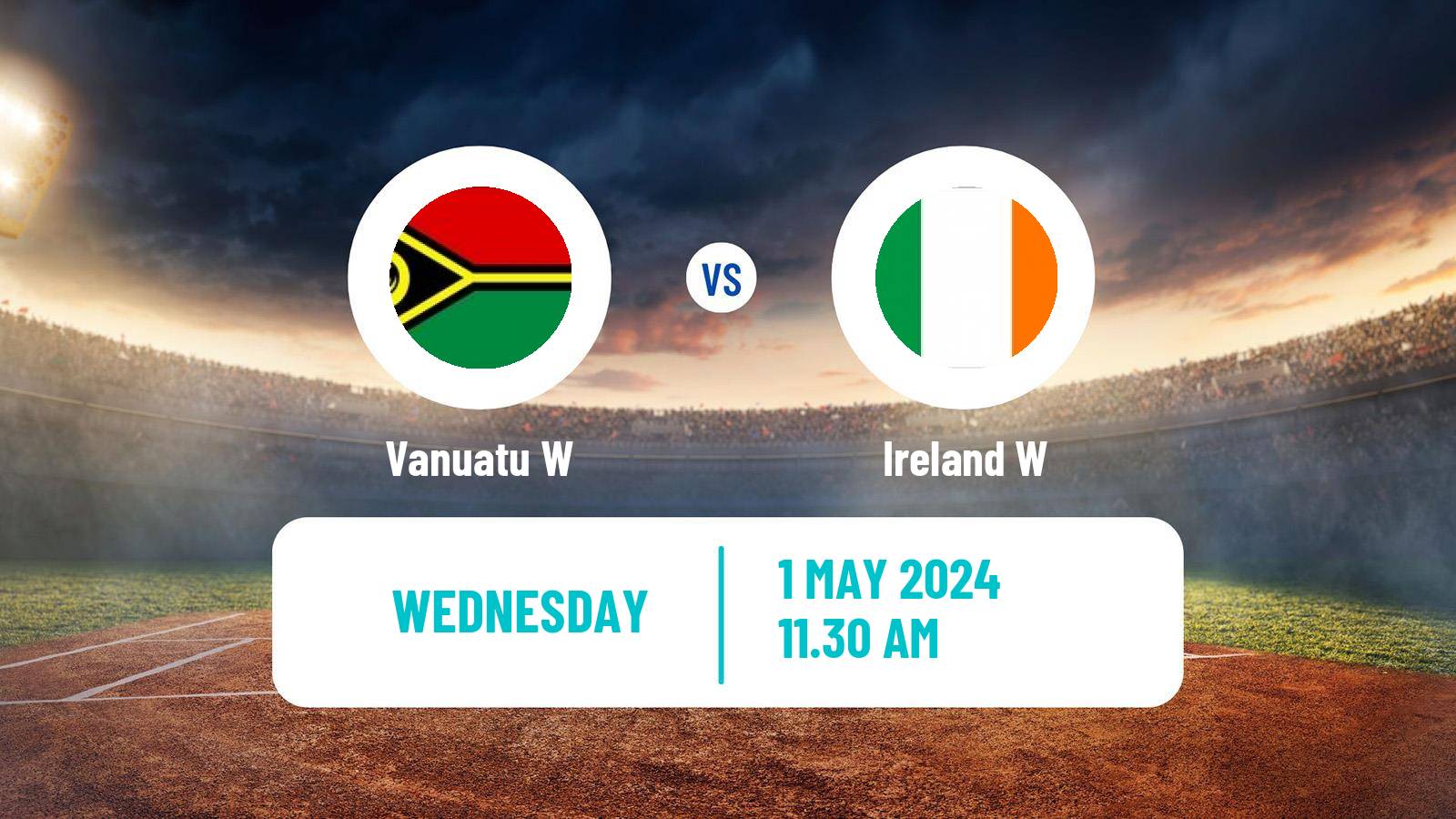Cricket ICC World Twenty20 Women Ireland W - Vanuatu W