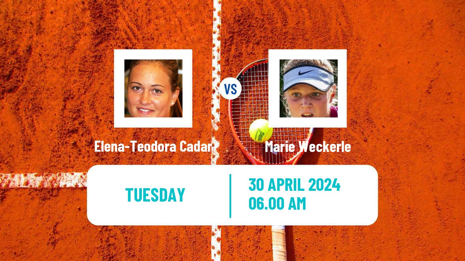 Tennis ITF W35 Nottingham 2 Women Elena-Teodora Cadar - Marie Weckerle