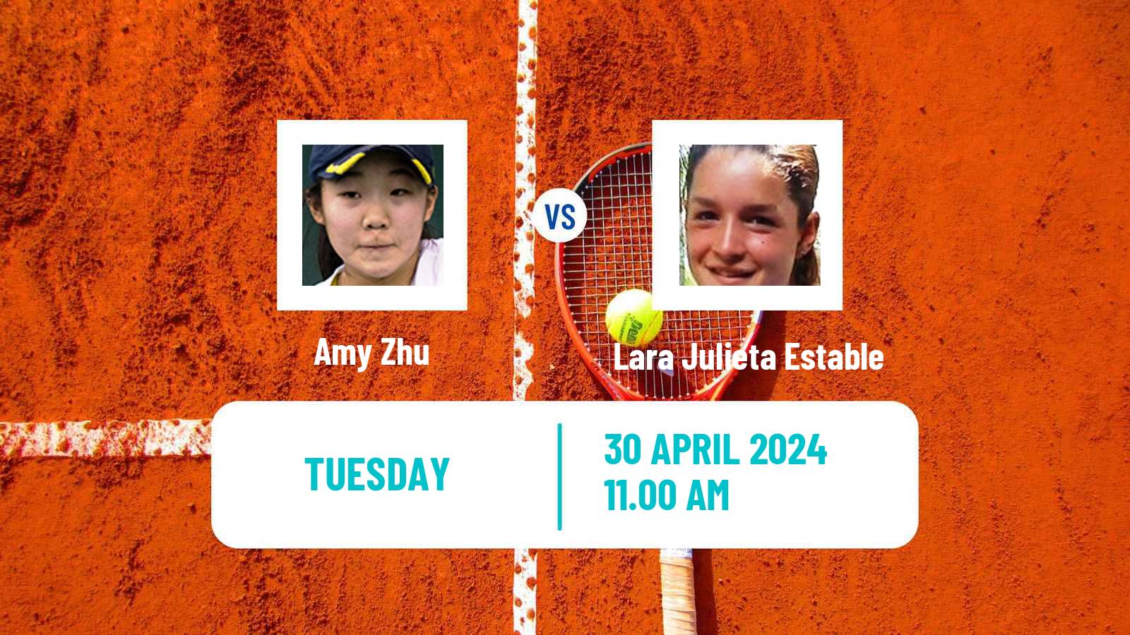 Tennis ITF W35 Anapoima Women 2024 Amy Zhu - Lara Julieta Estable