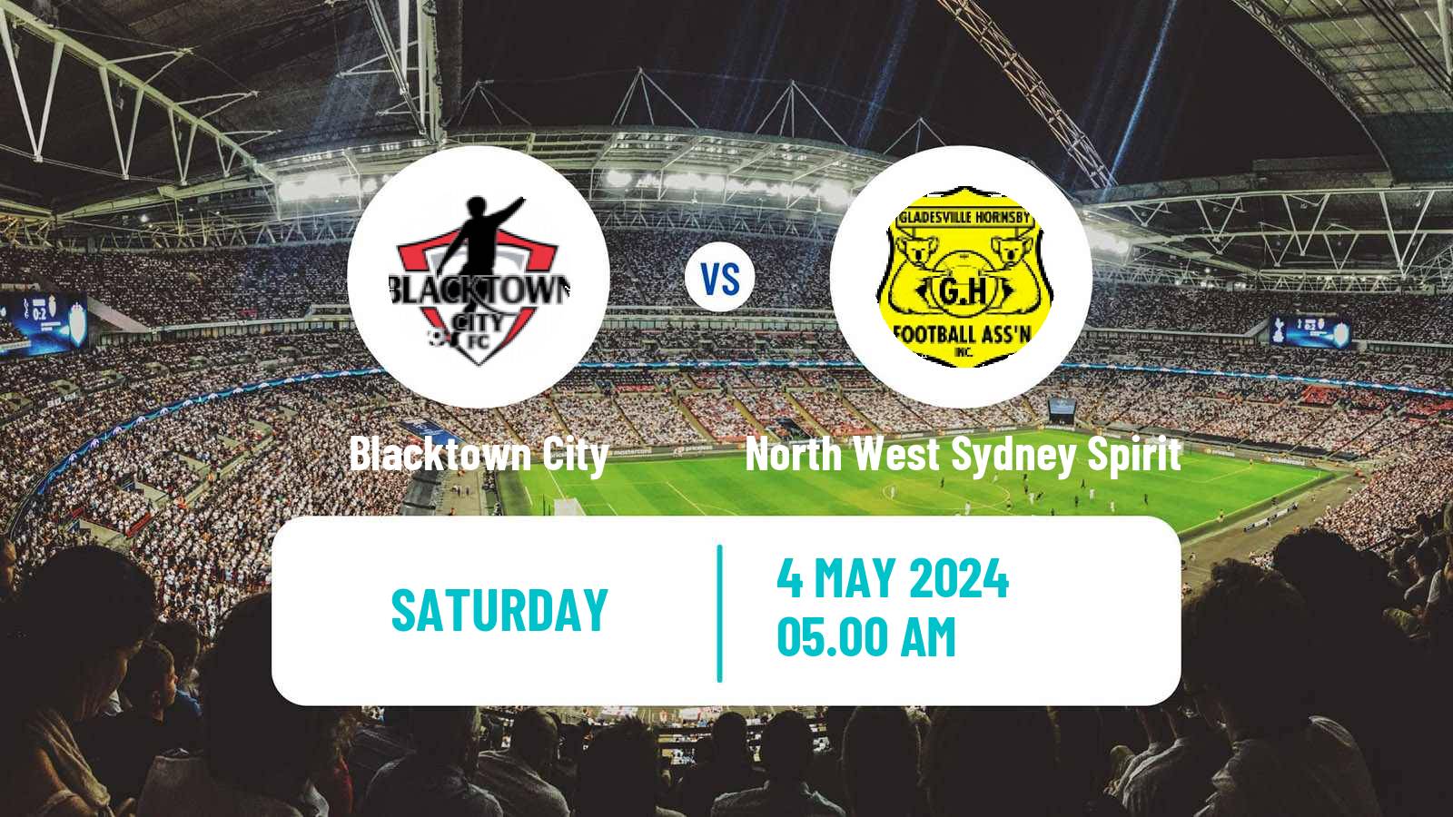 Soccer Australian NPL NSW Blacktown City - North West Sydney Spirit