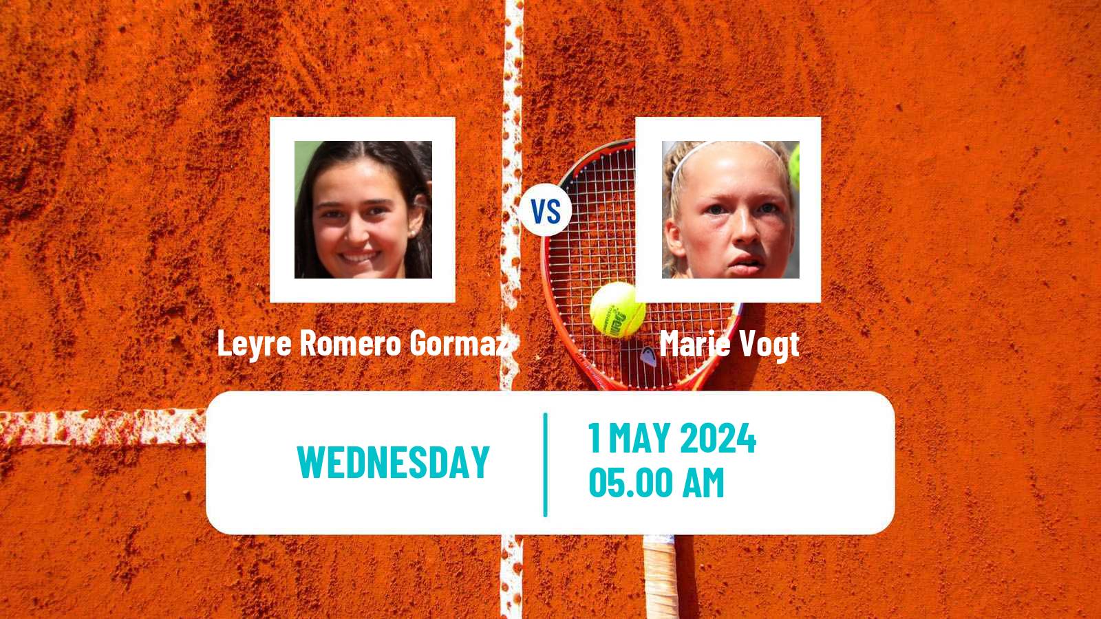 Tennis ITF W100 Wiesbaden Women Leyre Romero Gormaz - Marie Vogt