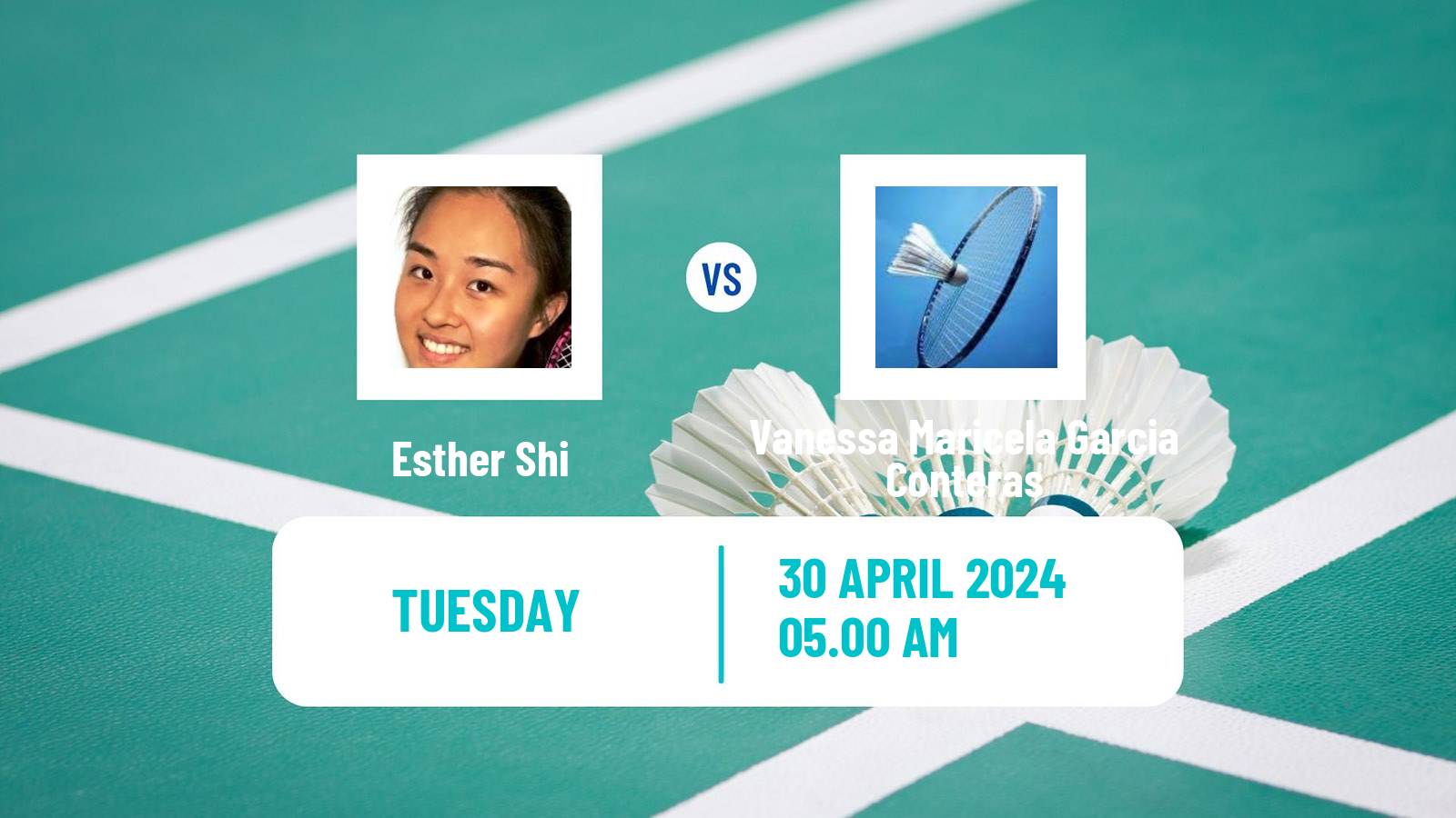 Badminton BWF Uber Cup Women Esther Shi - Vanessa Maricela Garcia Conteras
