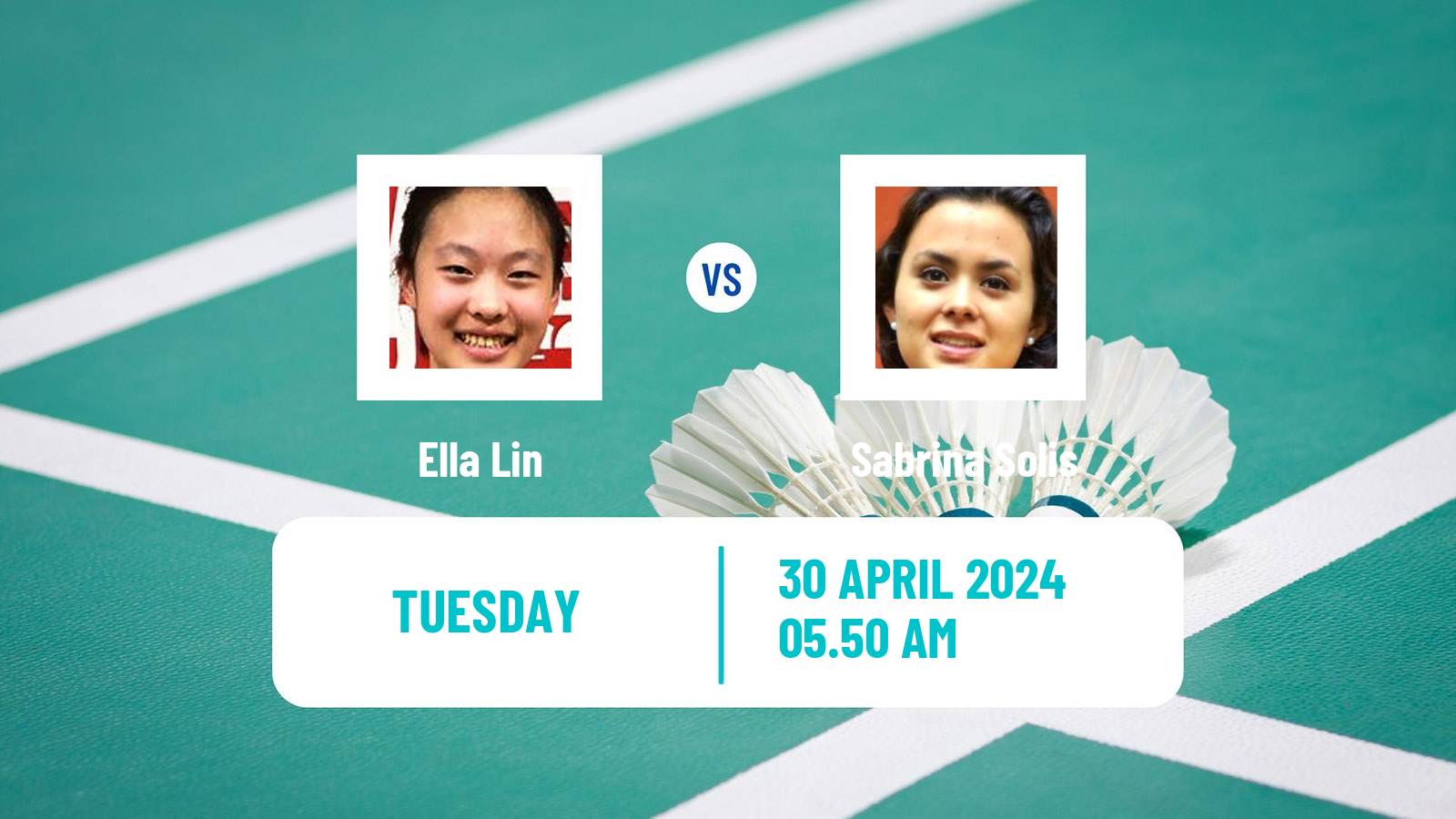 Badminton BWF Uber Cup Women Ella Lin - Sabrina Solis