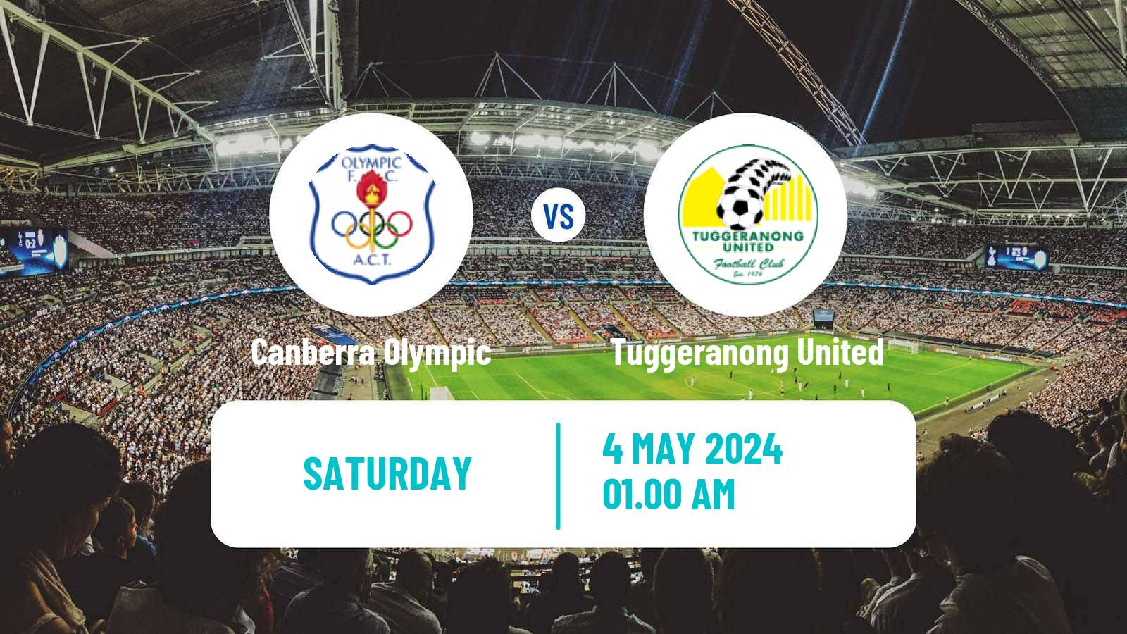 Soccer Australian NPL ACT Canberra Olympic - Tuggeranong United