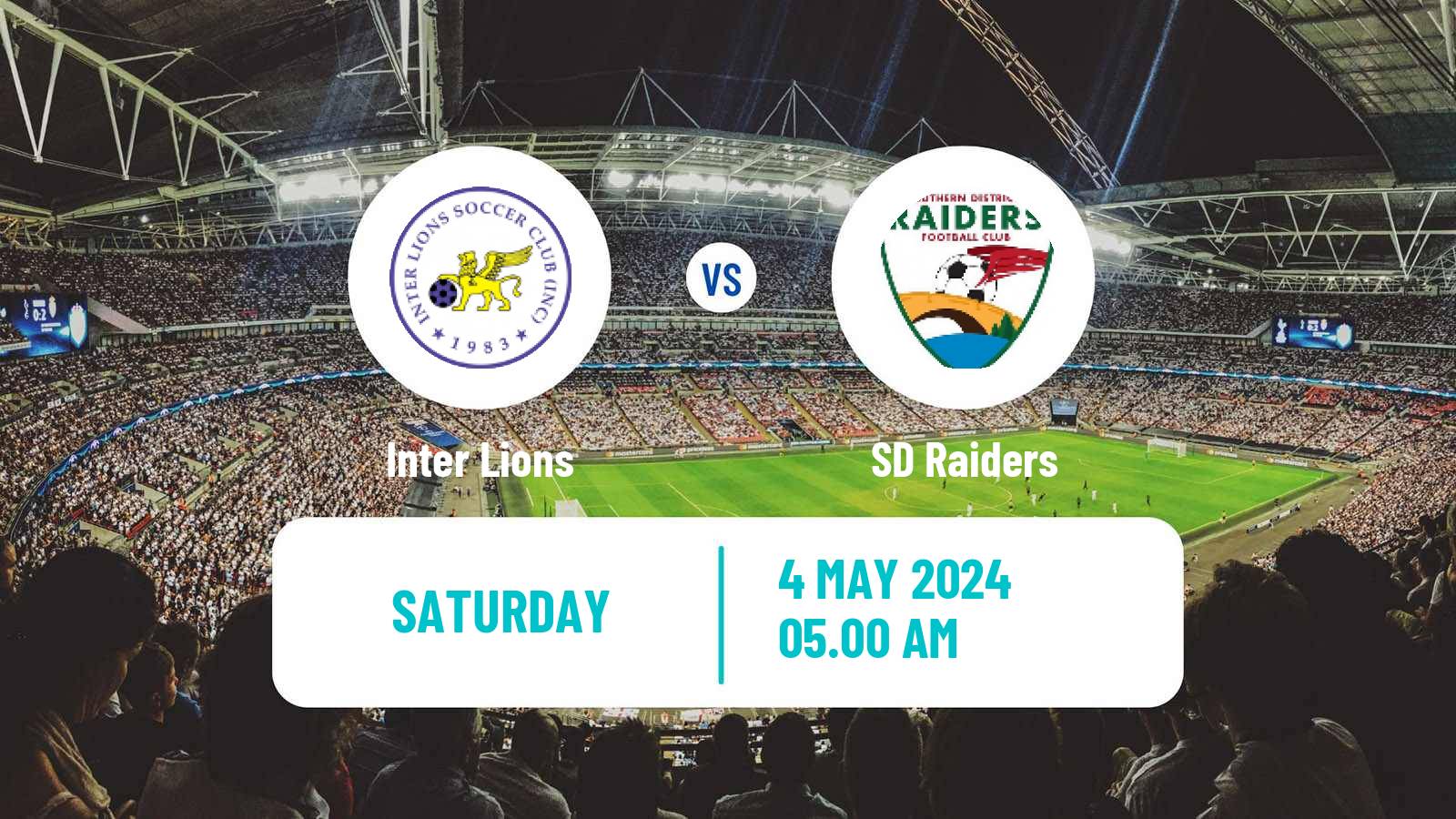 Soccer Australian NSW League One Inter Lions - SD Raiders