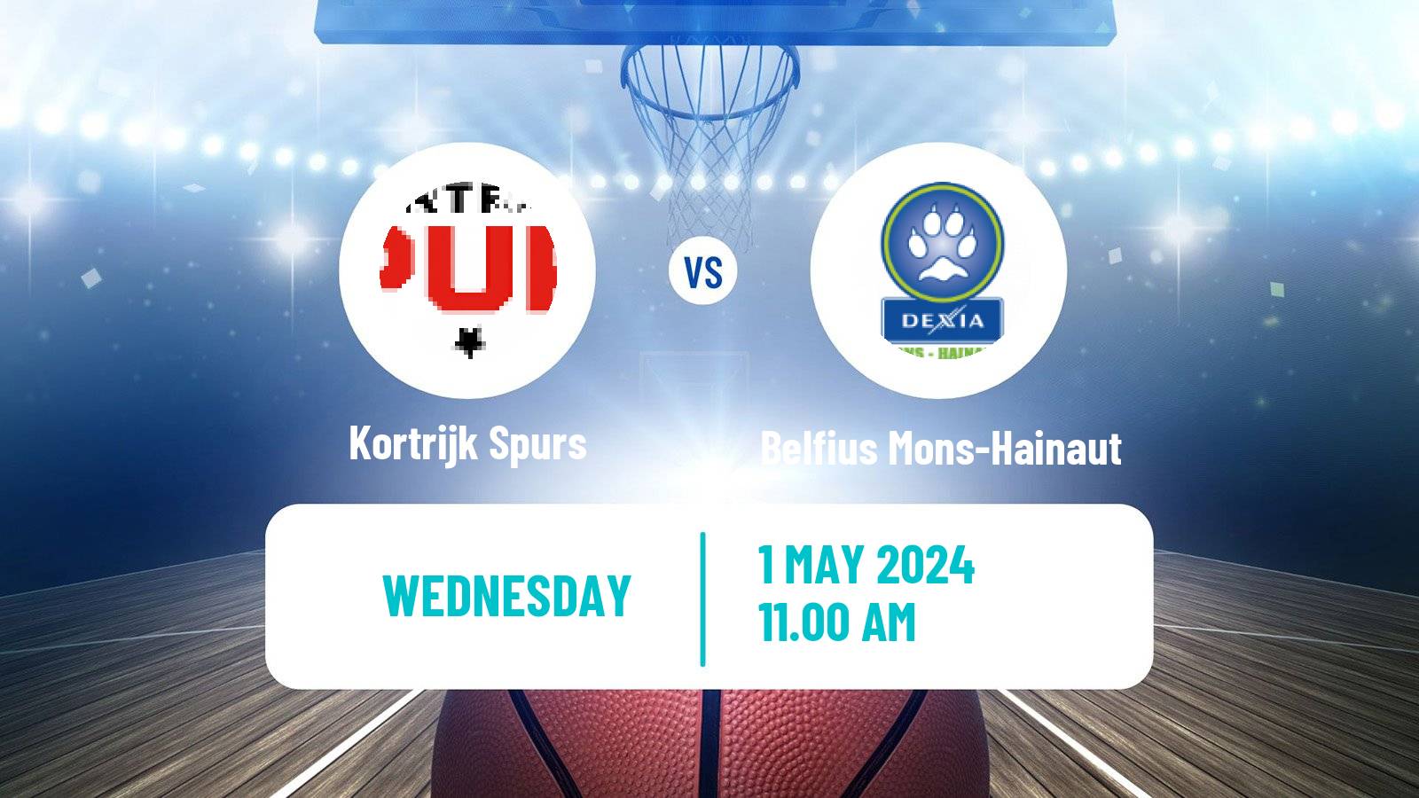 Basketball BNXT League Kortrijk Spurs - Belfius Mons-Hainaut