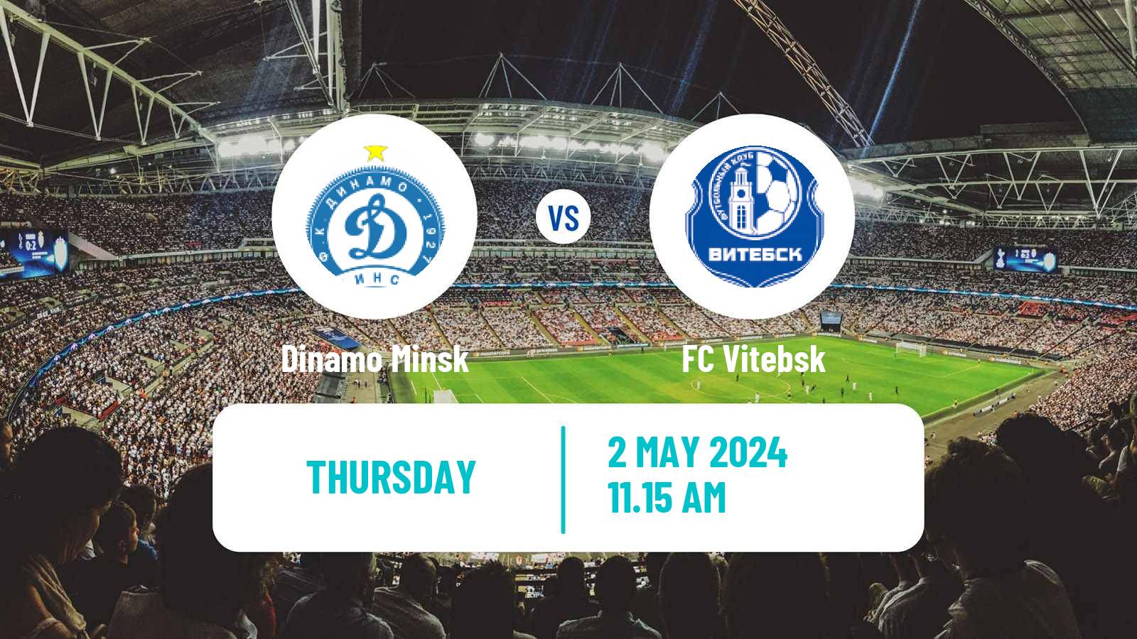 Soccer Belarusian Vysshaya Liga Dinamo Minsk - Vitebsk