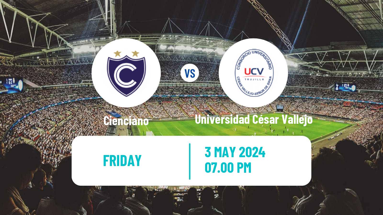 Soccer Peruvian Liga 1 Cienciano - Universidad César Vallejo