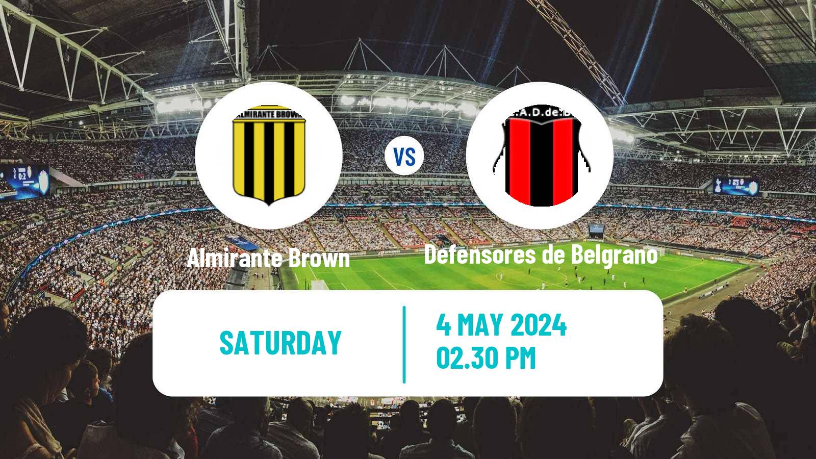 Soccer Argentinian Primera Nacional Almirante Brown - Defensores de Belgrano