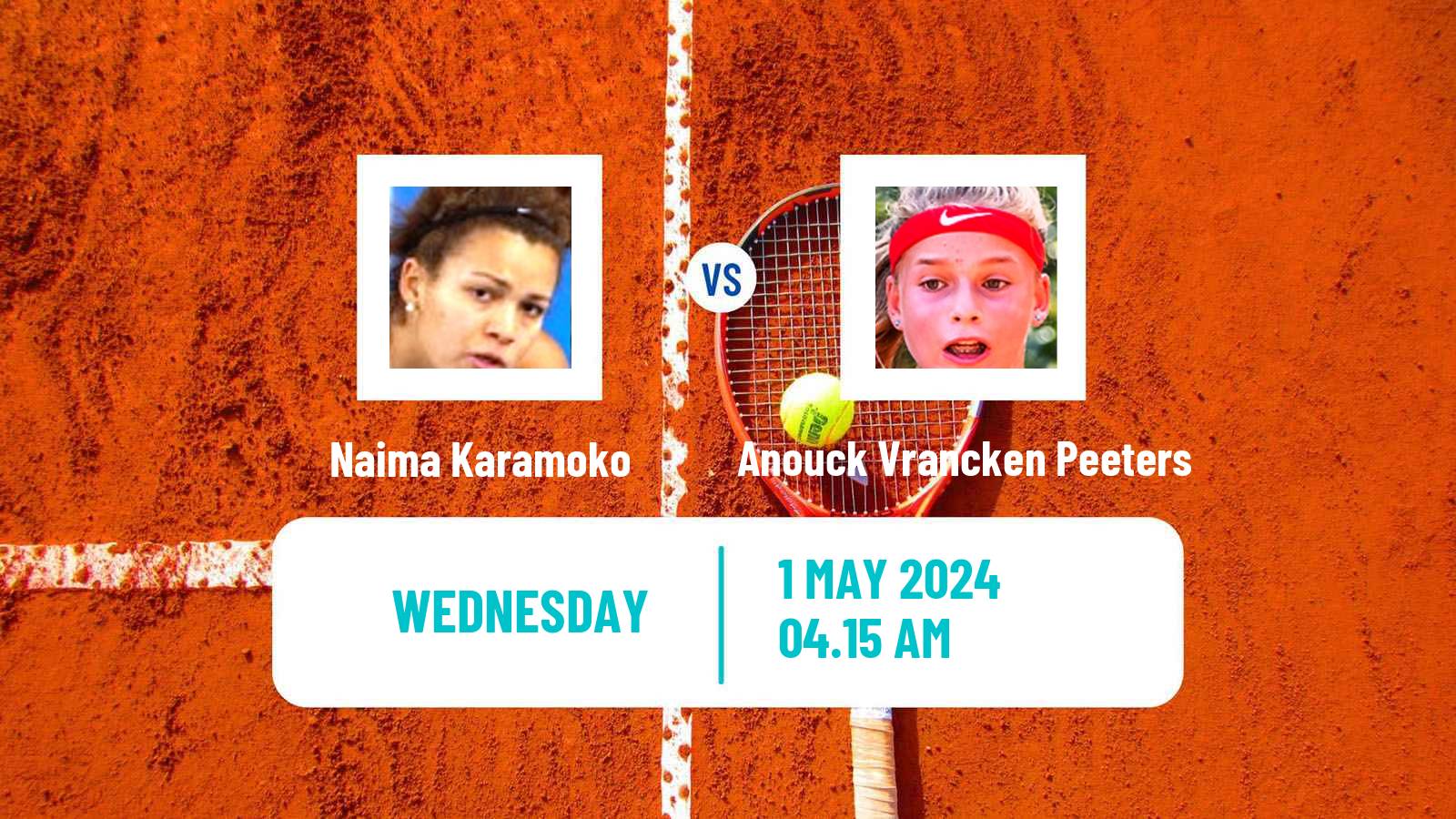 Tennis ITF W15 Varberg Women Naima Karamoko - Anouck Vrancken Peeters
