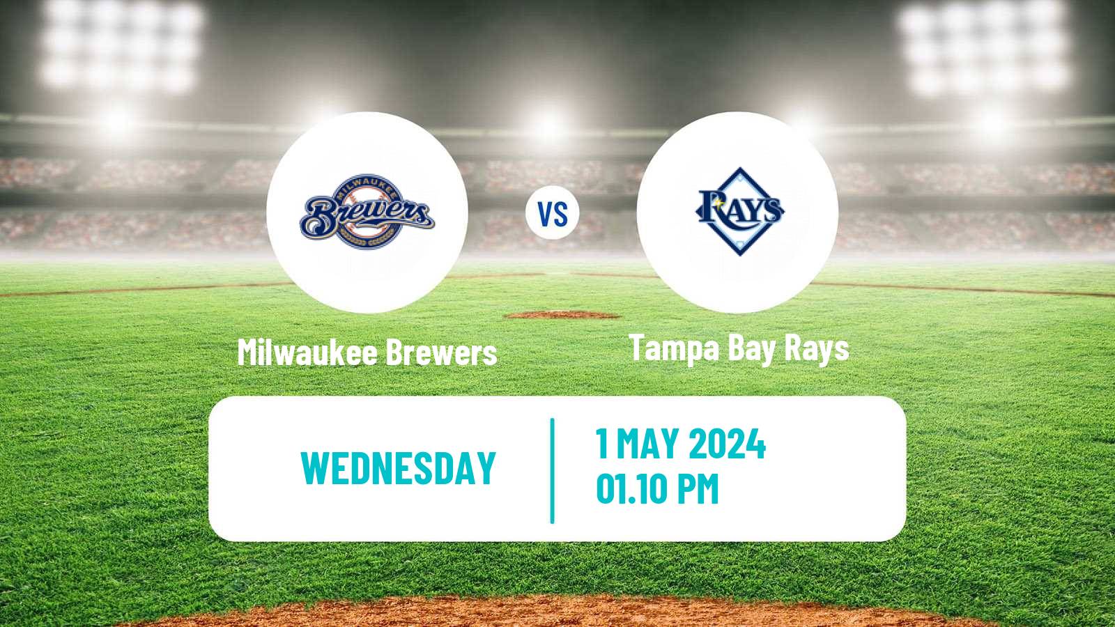 Baseball MLB Milwaukee Brewers - Tampa Bay Rays