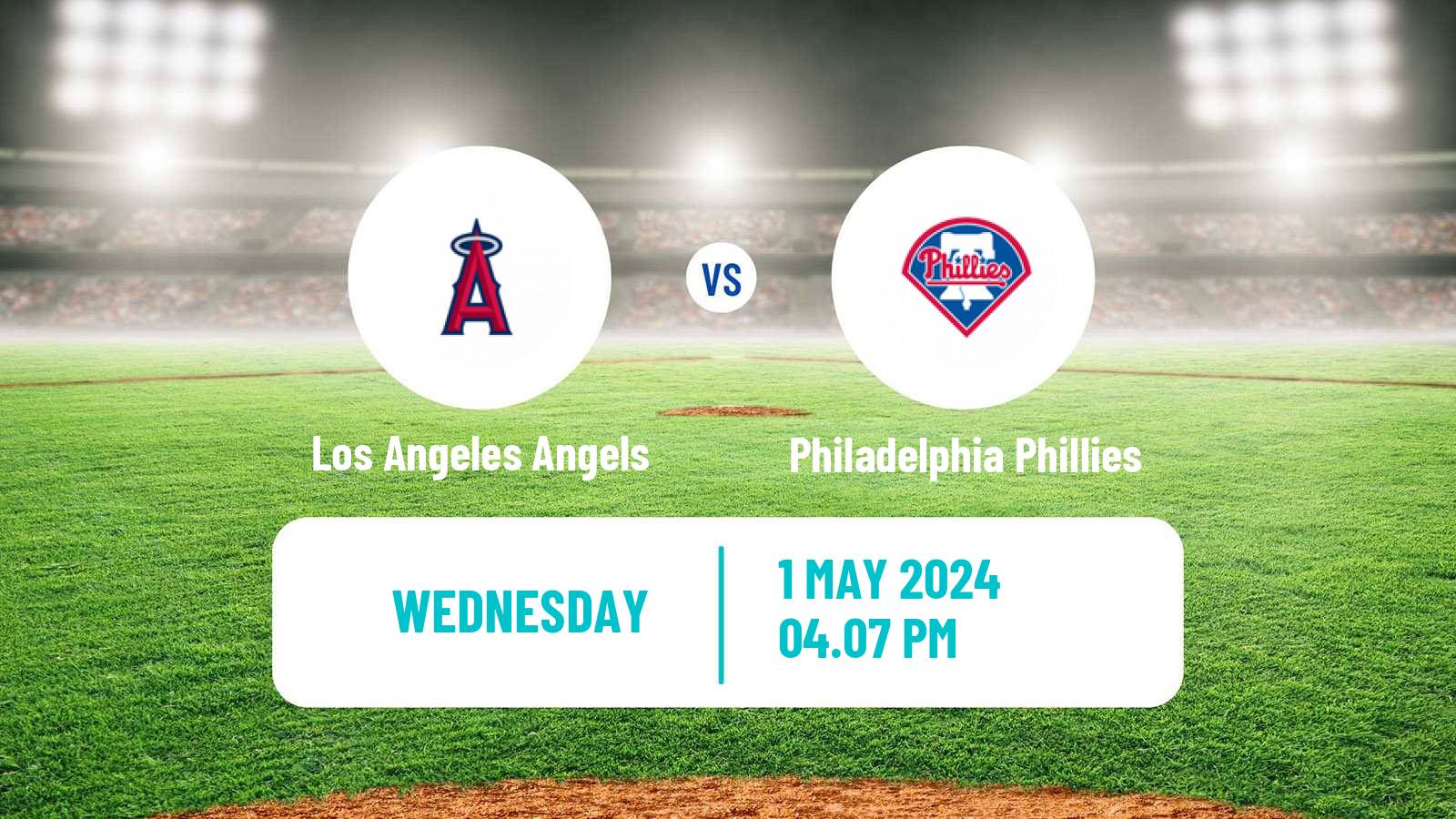 Baseball MLB Los Angeles Angels - Philadelphia Phillies