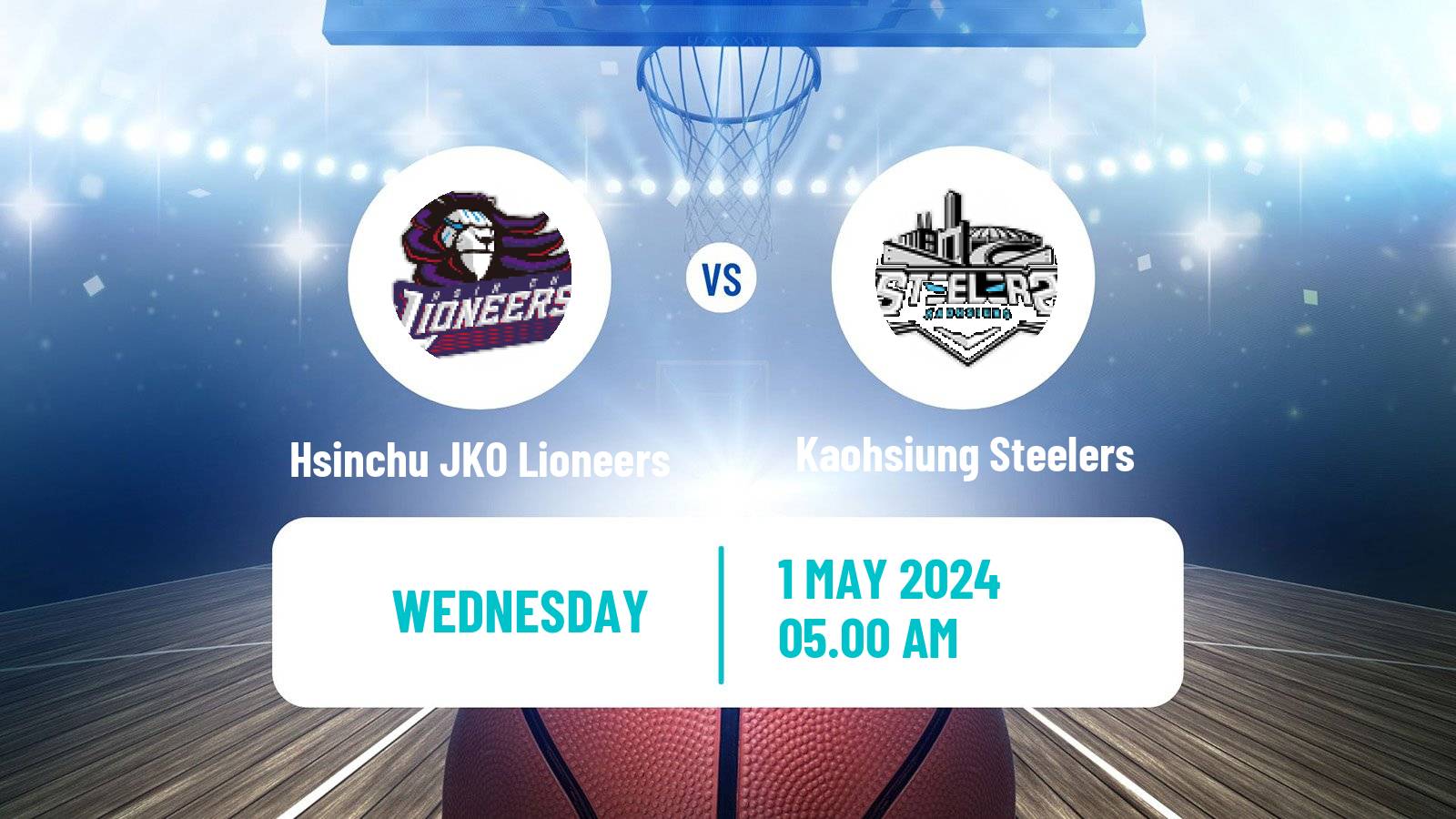 Basketball Taiwan P League Basketball Hsinchu JKO Lioneers - Kaohsiung Steelers