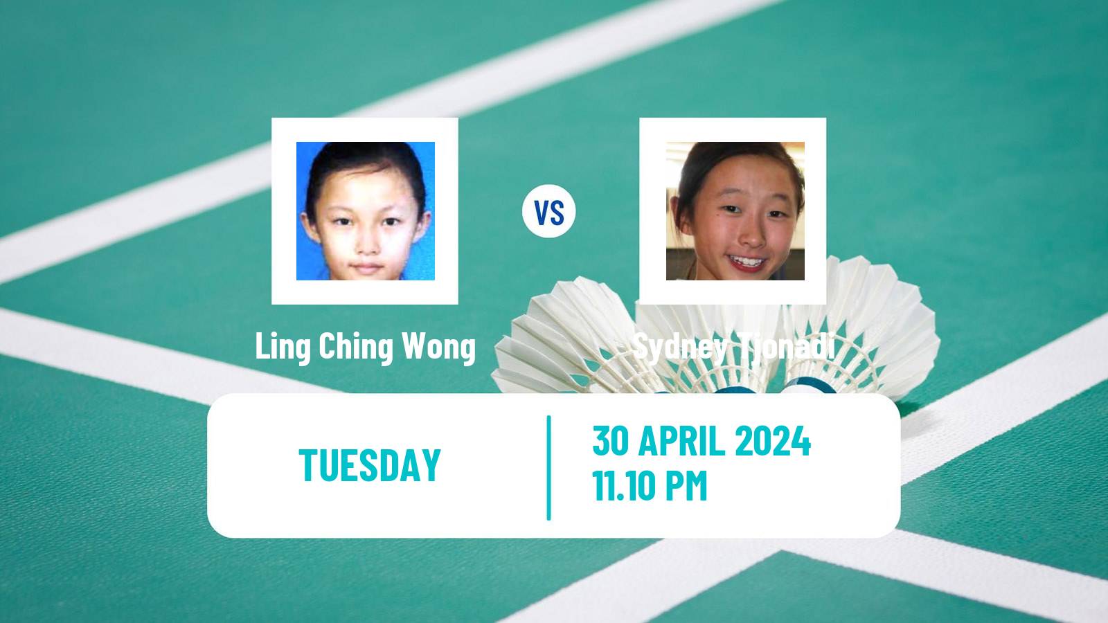 Badminton BWF Uber Cup Women Ling Ching Wong - Sydney Tjonadi