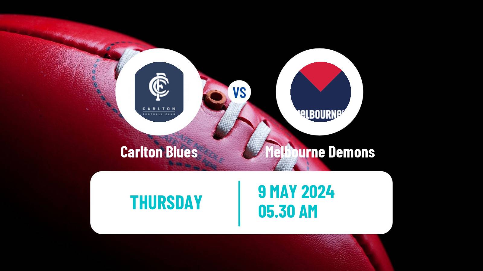 Aussie rules AFL Carlton Blues - Melbourne Demons