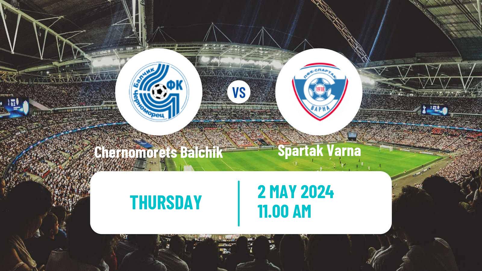 Soccer Bulgarian Vtora Liga Chernomorets Balchik - Spartak Varna