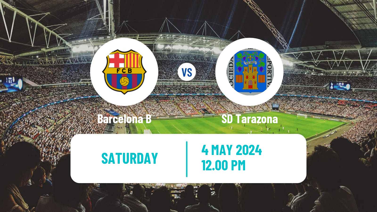 Soccer Spanish Primera RFEF Group 1 Barcelona B - Tarazona