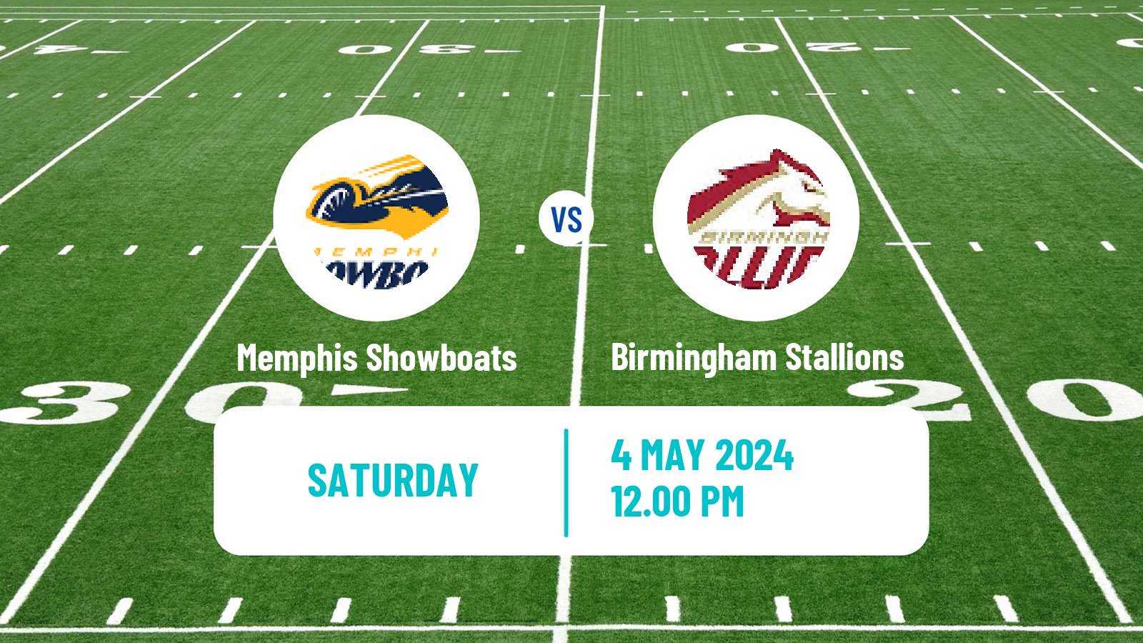 American football UFL Memphis Showboats - Birmingham Stallions