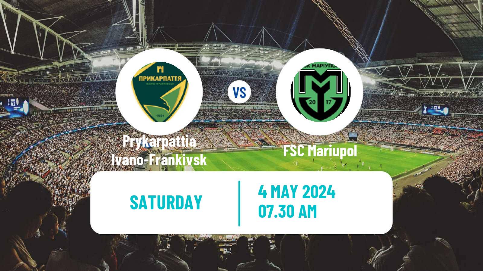 Soccer Ukrainian Persha Liga Prykarpattia Ivano-Frankivsk - FSC Mariupol